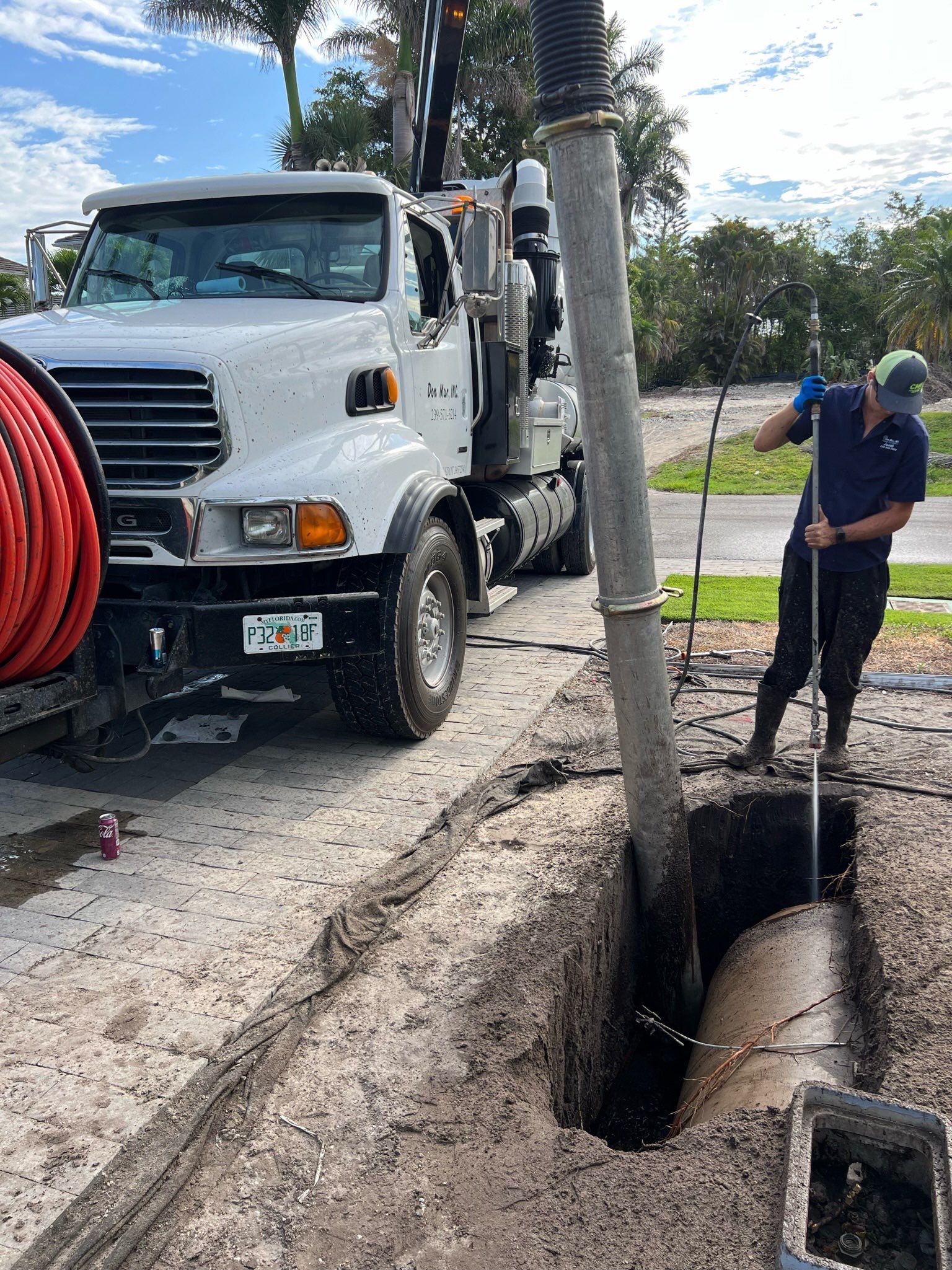 Residential Propane Tank Hydro Excavating by APS Power & Water