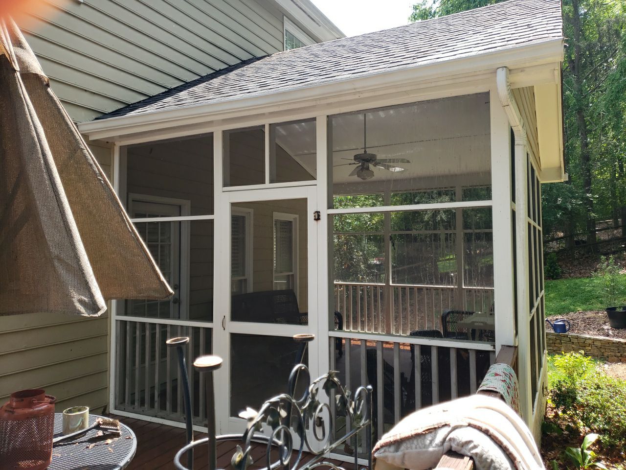 Gutter Cleaning using water by G&H Home Tech Pros LLC