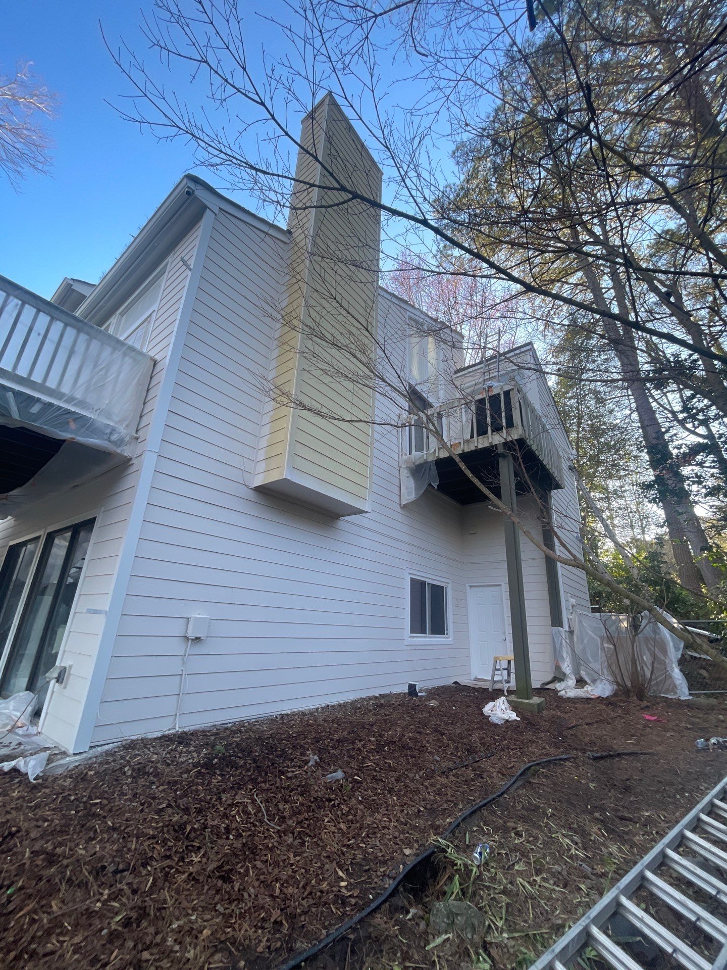 Exterior Painting with Accent Color and James Hardie Siding Installation in Marietta, GA by Nelson Exteriors