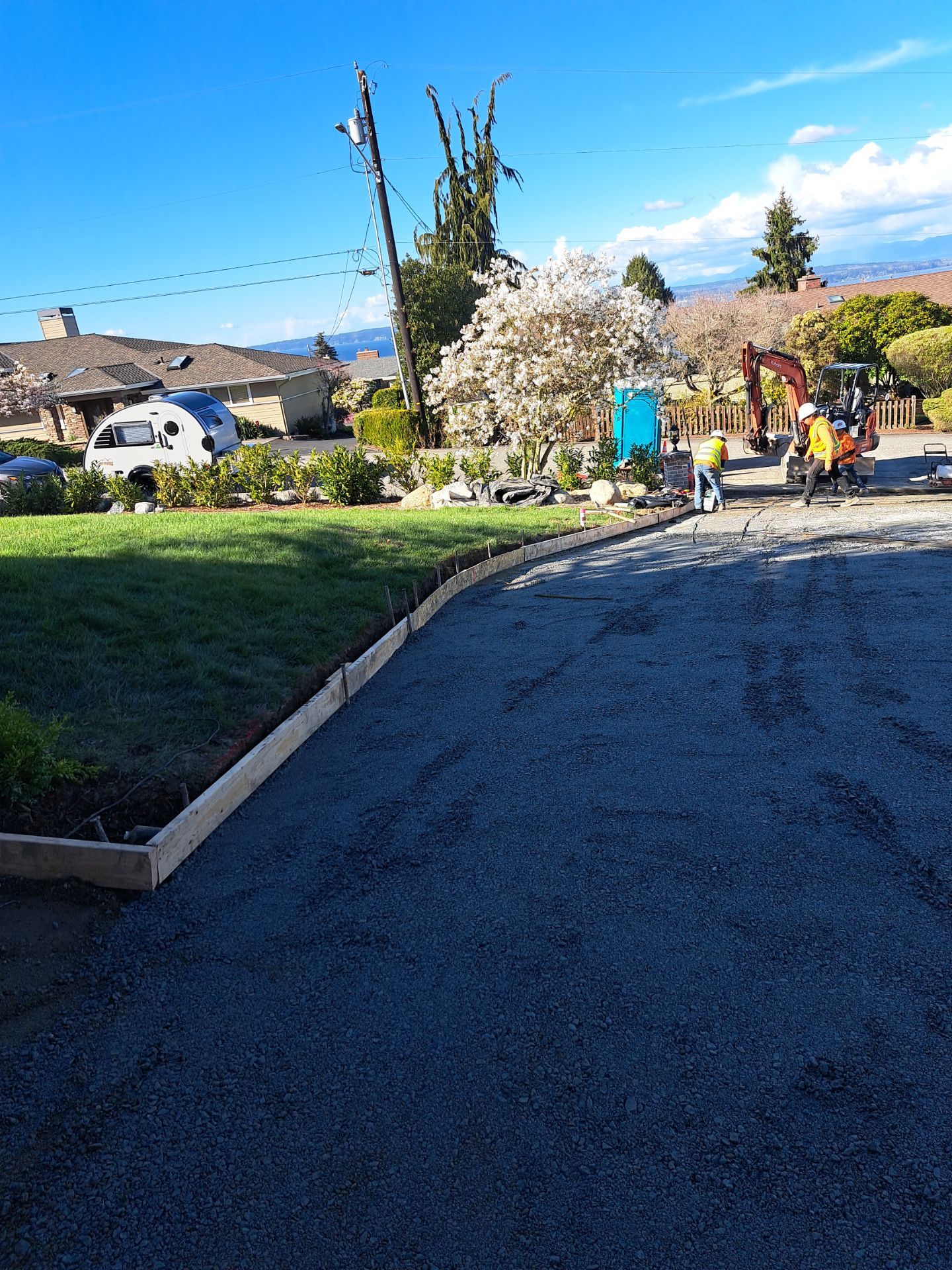 John | Stamped Concrete Driveway Makeover by Jireh Asphalt & Concrete Inc 