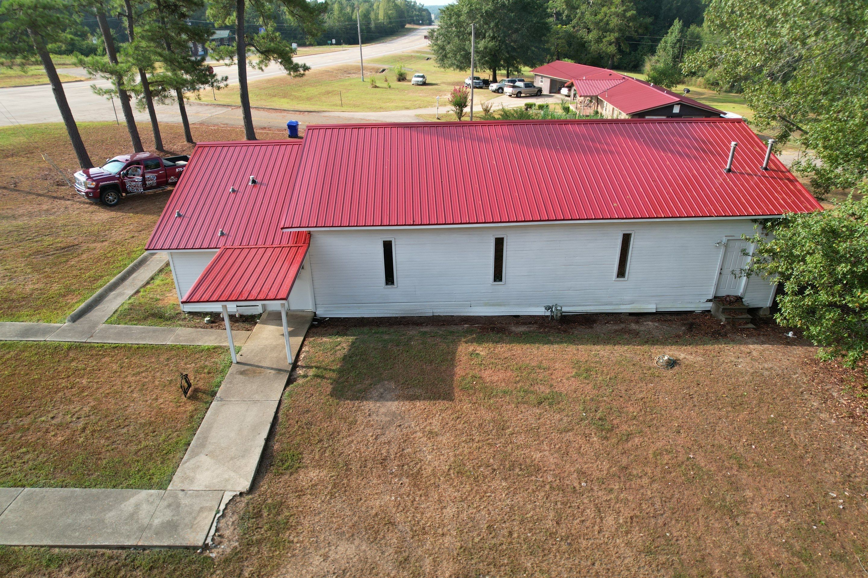 Commercial Metal Installation using Reed's Metals: 29 GA. Colored Commercial Panel by Hostetler Roofing
