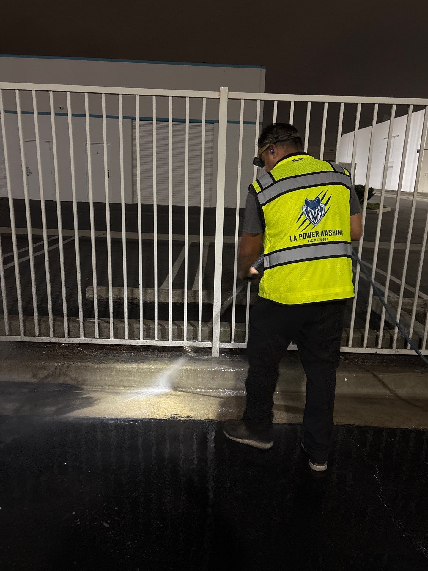 Commercial Hot Water Cleaning & Water Recovery In Huntington Beach by La Power Washing Inc