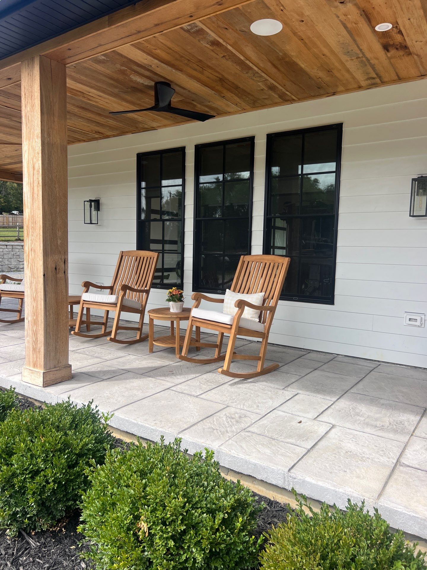 Stamped Overlay Patio  by Architectural Concrete Design