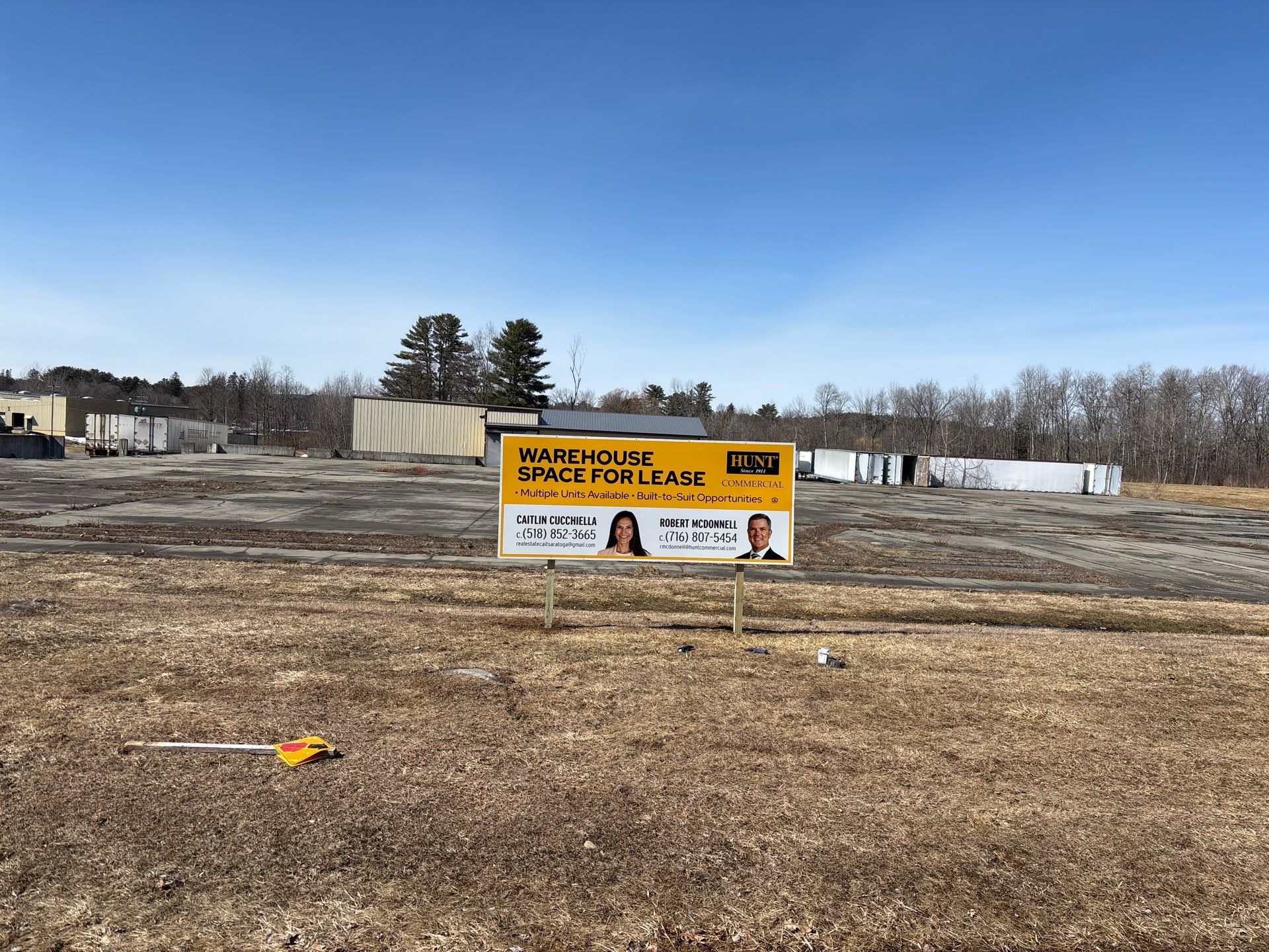 Commercial Warehouse Lease Sign Broadalbin NY by FASTSIGNS of Saratoga Springs