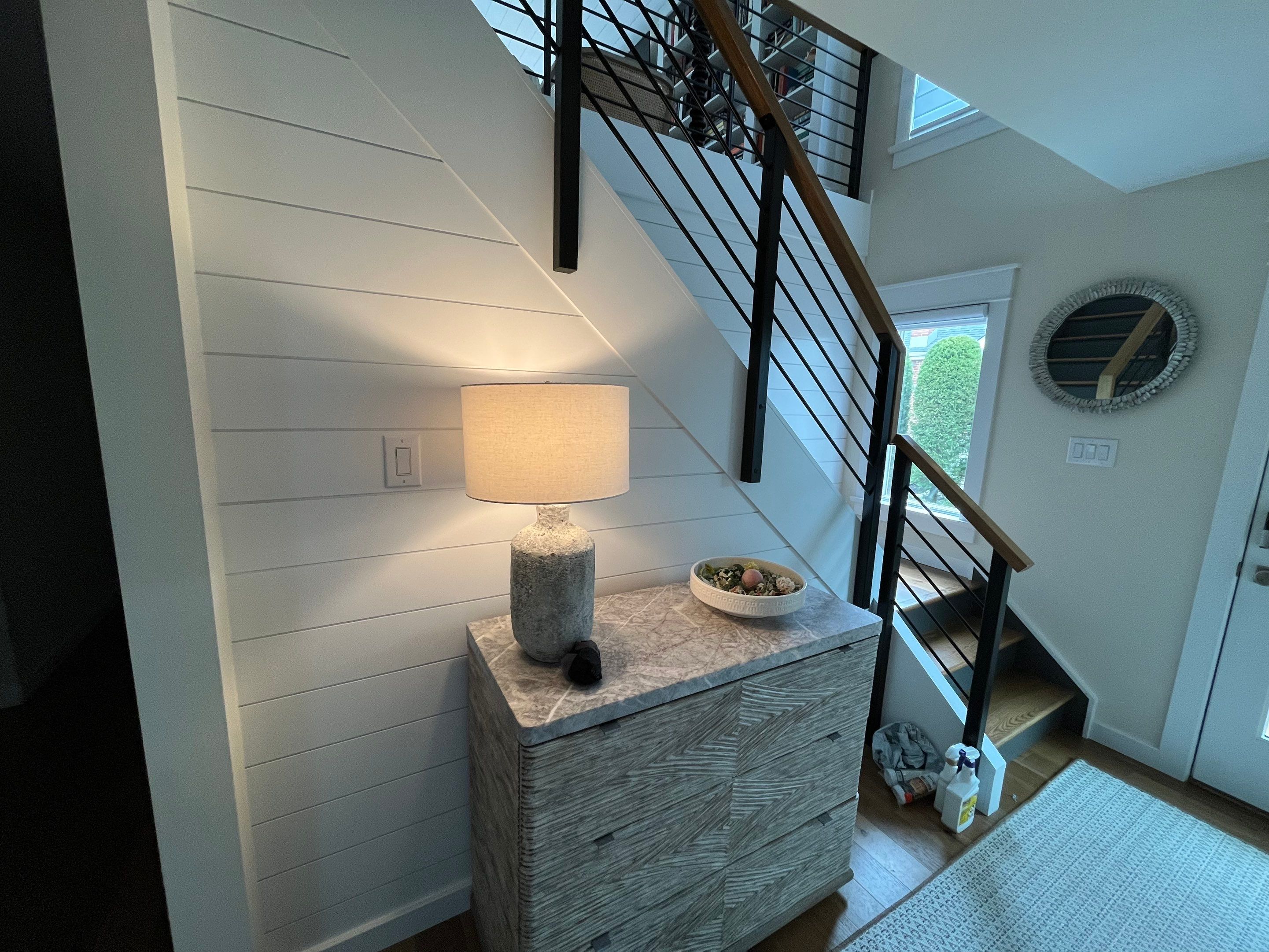 Shiplap Wall, Stairs Treads & Railings by FreshCoat Works LLC
