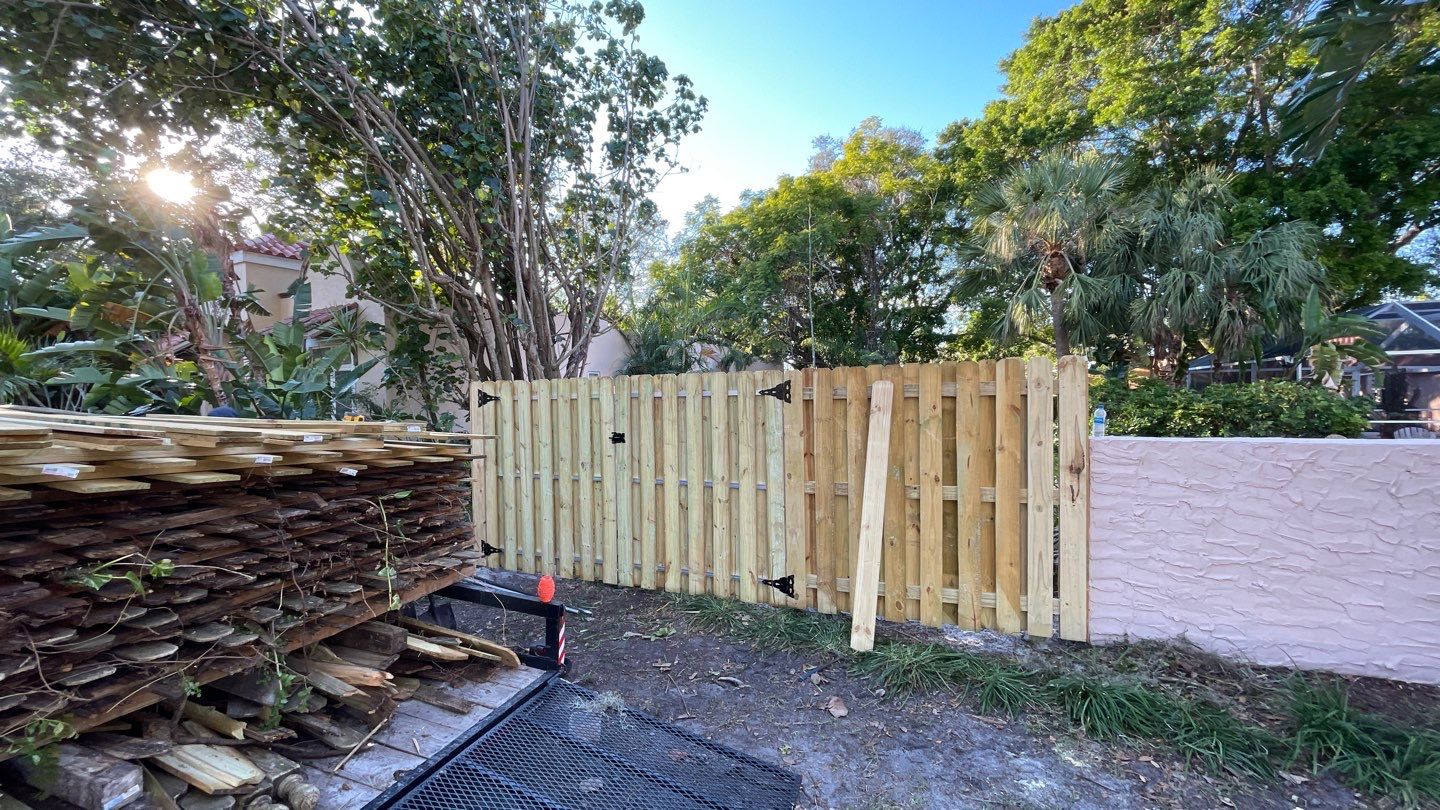 Wood Fence Installation using Shadowbox Wood Fence by Asap fence and gates, LLC