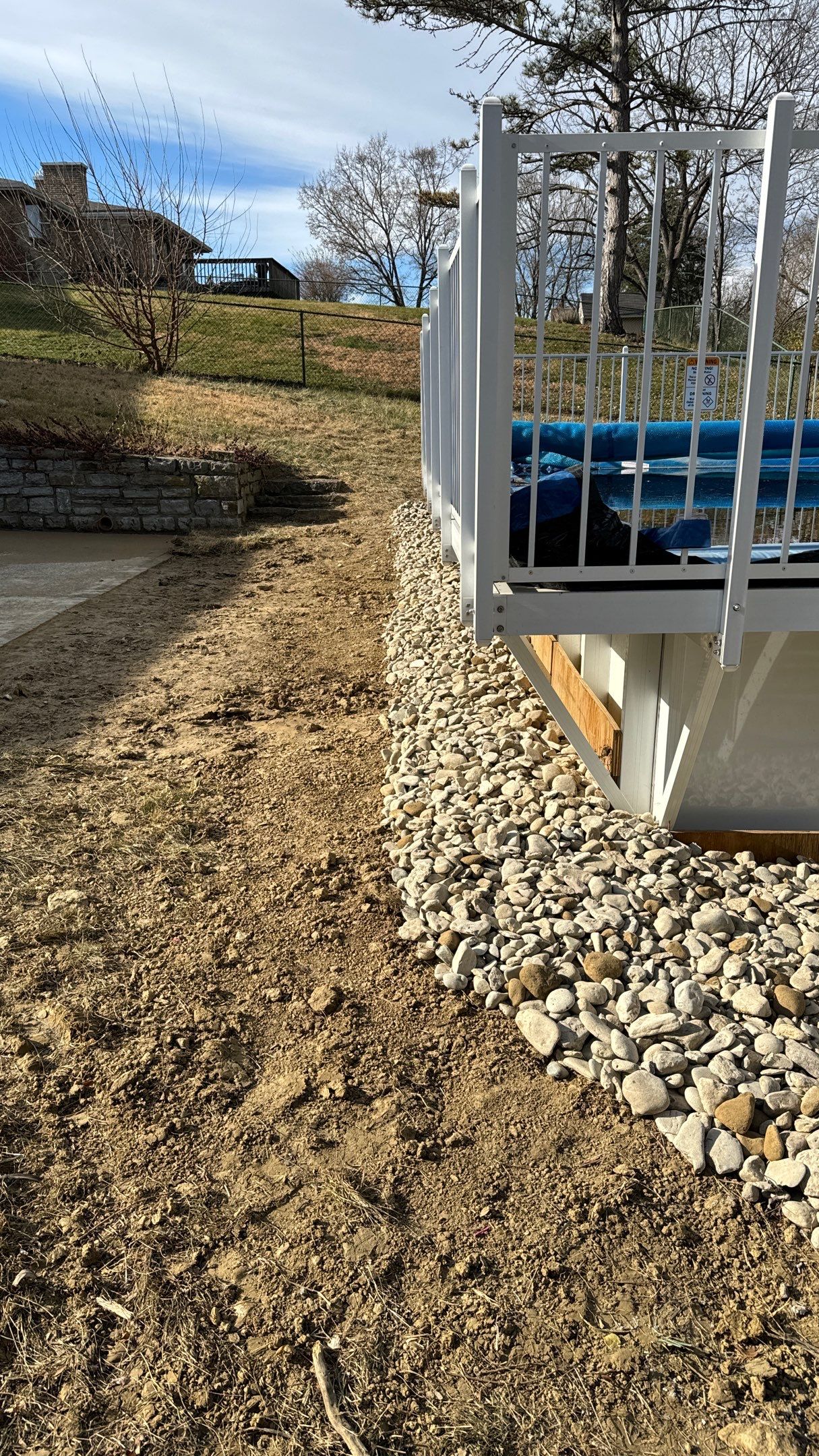 Pool Backfill, Grading, and Decorative Gravel Installation by Reisenberg’s Lawn & Landscape, LLC