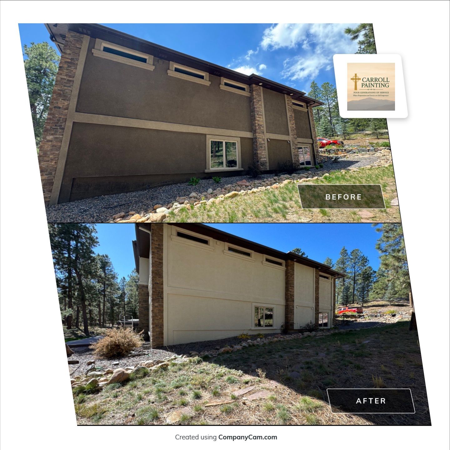 Elastomeric Stucco Coating Project in High Forest Ranch by Carroll Painting LLC