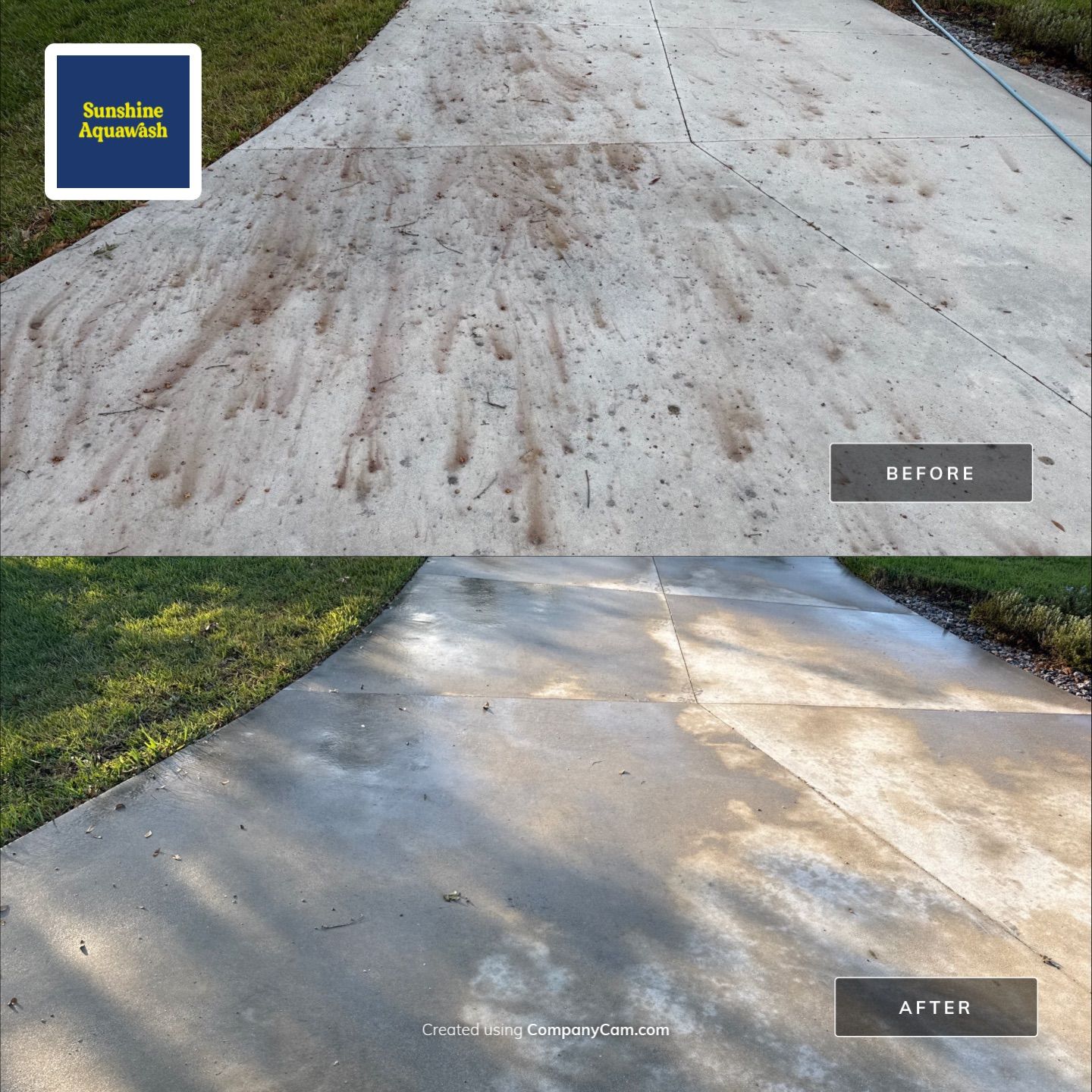 🏡 Large Concrete Driveway & Sidewalk Cleaning – Winding River Community, Bradenton, FL by Sunshine AquaWash