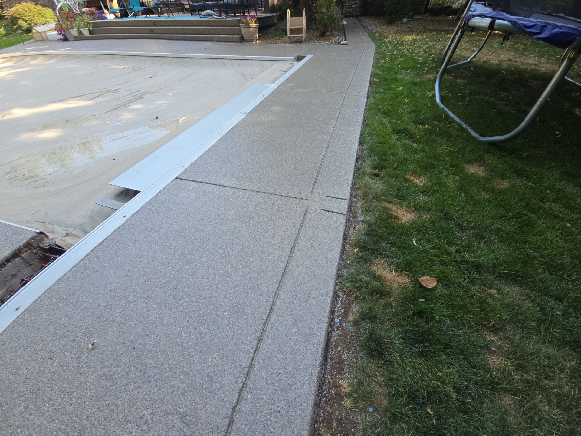 Pool Deck Transformation using Flint by Croc Coatings, LLC