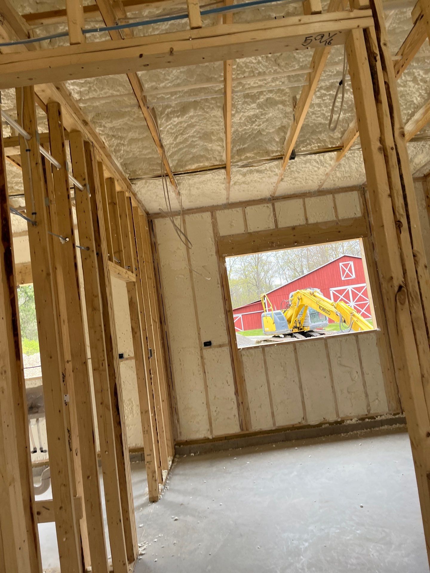 New Construction using open cell spray foam by NYS Foam & Energy