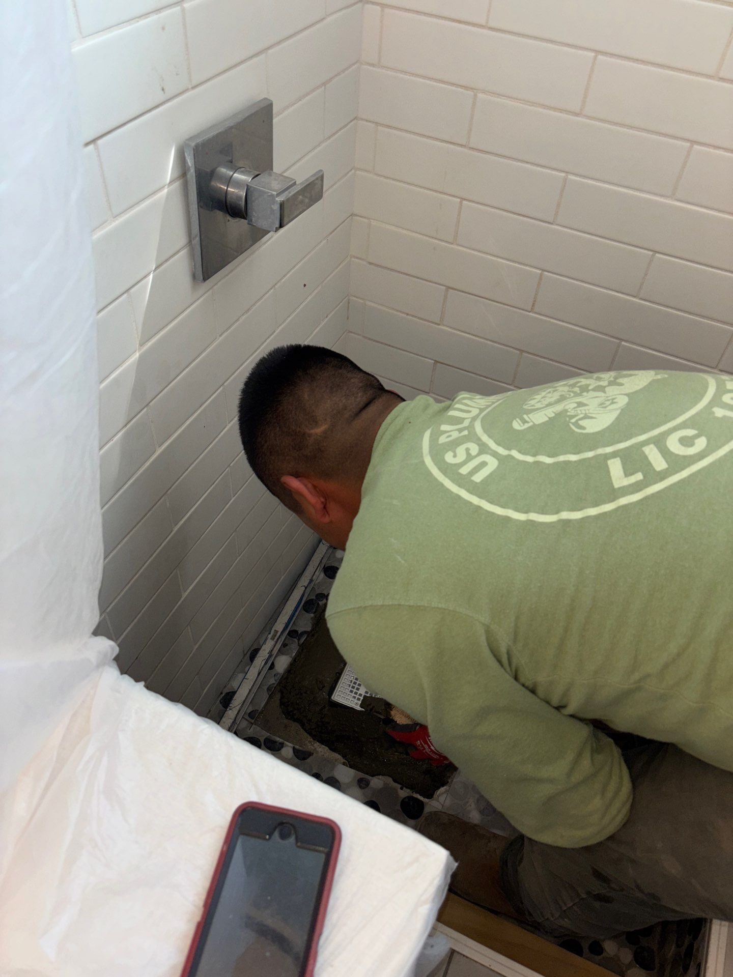 Piping and Draining for a Shower by Us Plumbing