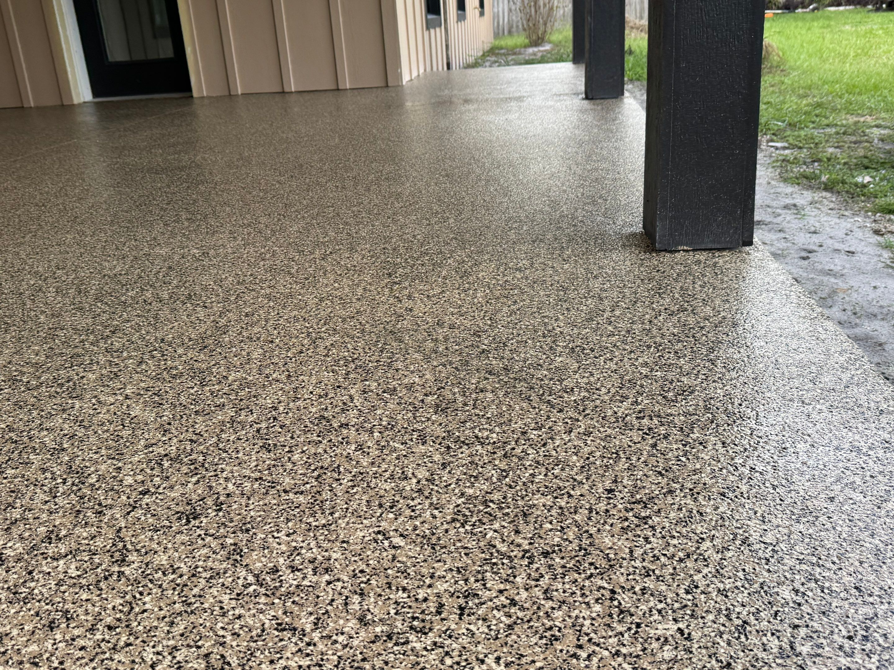 Carport in Hawthorne, FLin Aztec Beige by Cross Creek Concrete Coatings