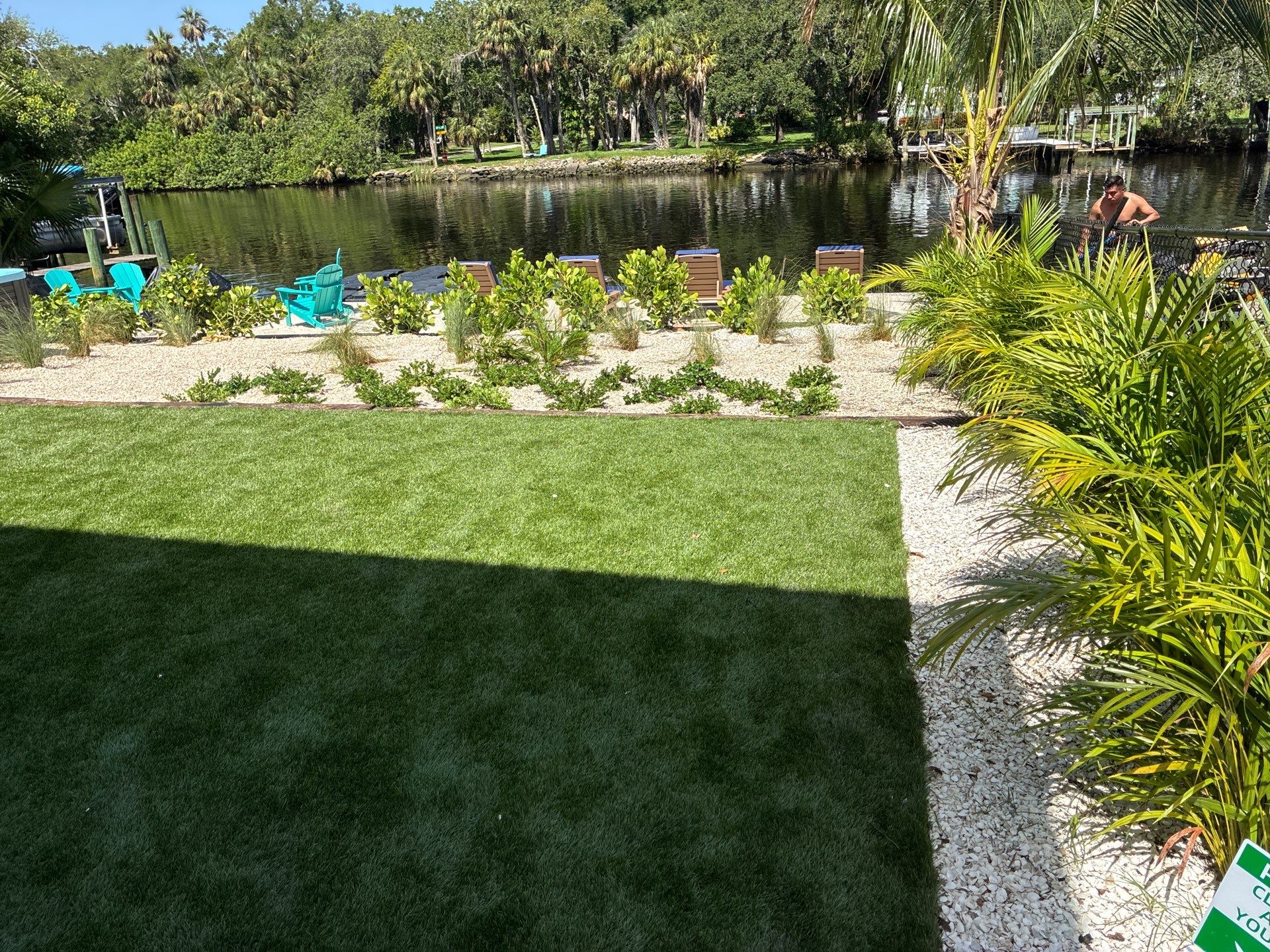 Grading back yard oasis by Level One Grading
