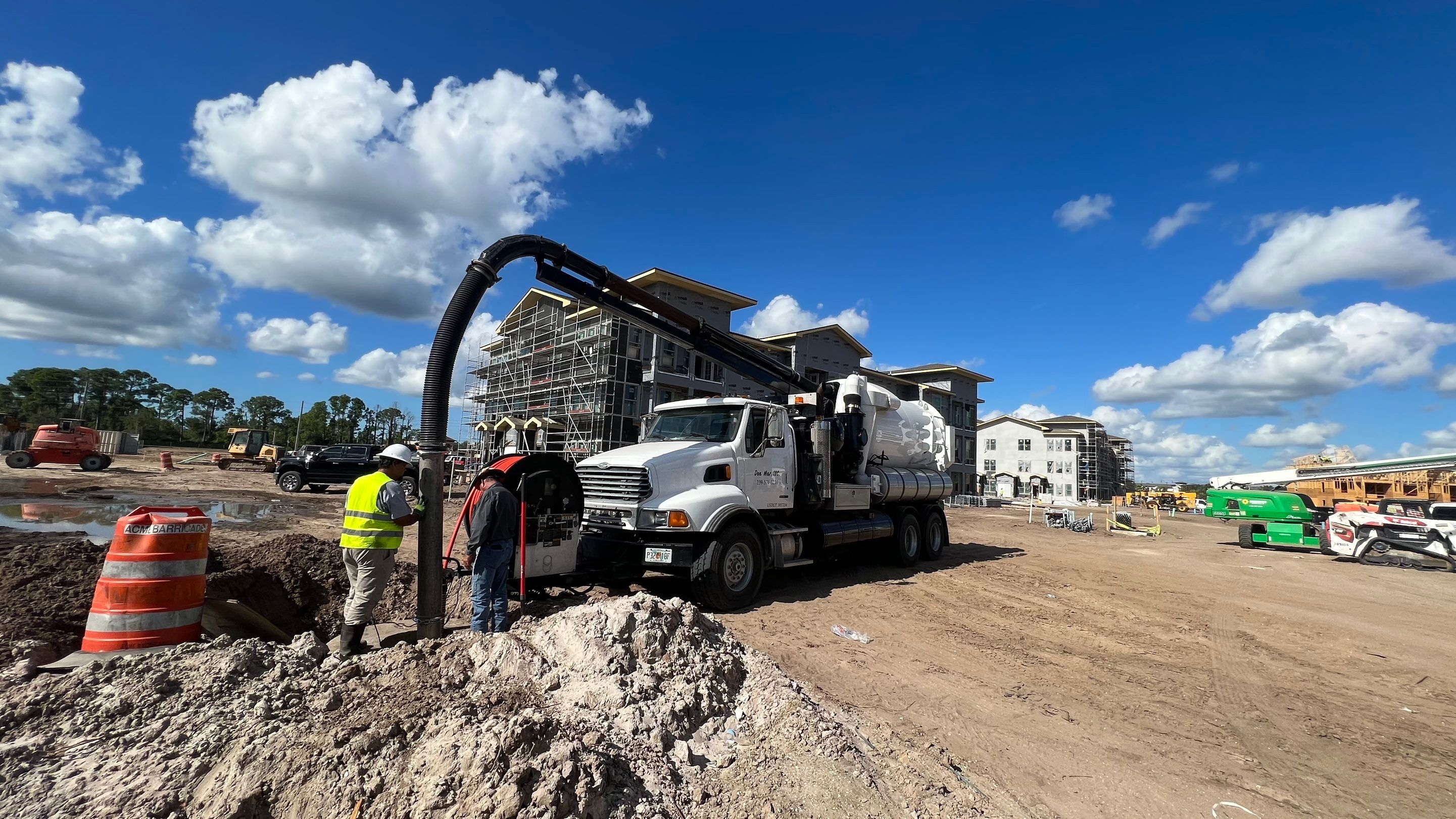 New Construction Sewer System Cleaning by APS Power & Water