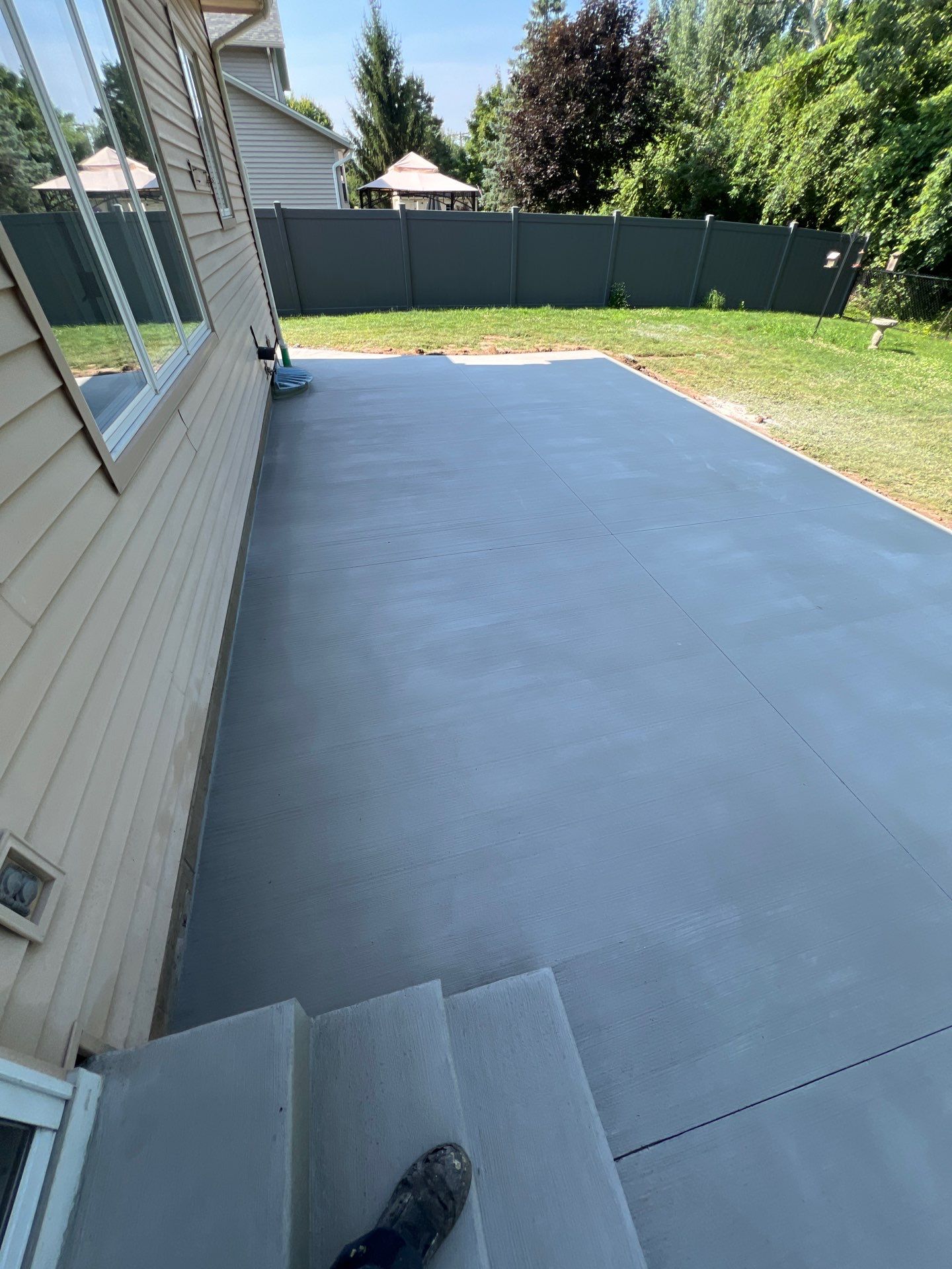 Broom Finished Patio  by NG Masonry & Construction LLC