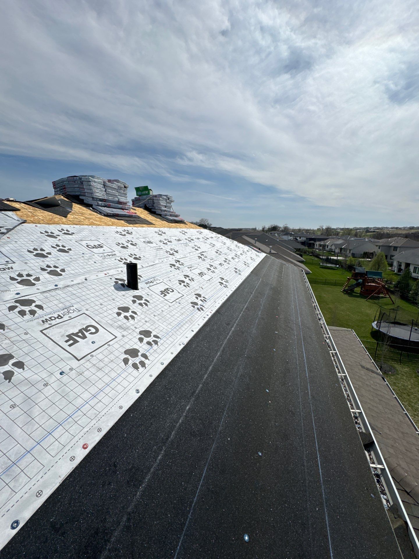Residential Roof Restoration and Interior Ceiling Leak Repair in Omaha by Crows Roofing LLC