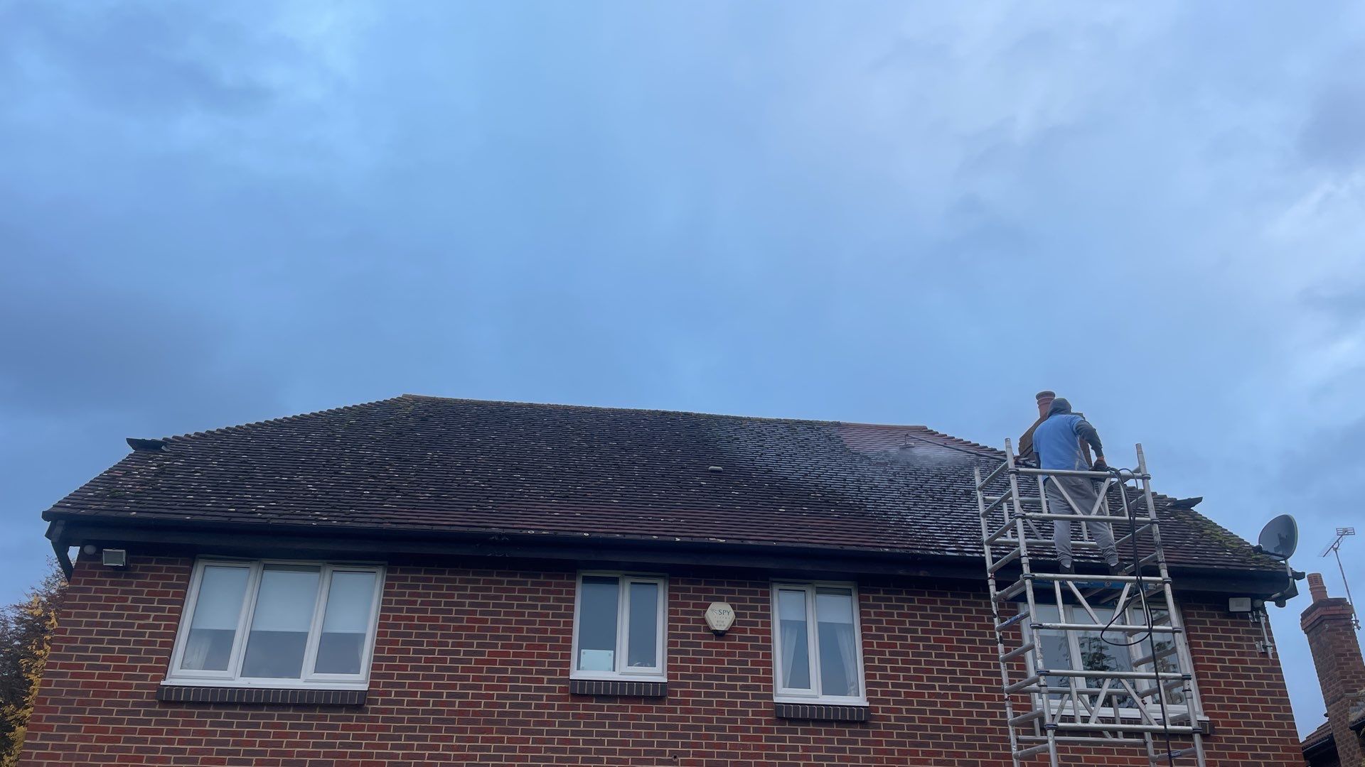 Roof, Driveway And Pathway Clean using Mosmatic FSC and Biocide by Ges Exterior Cleaning ltd