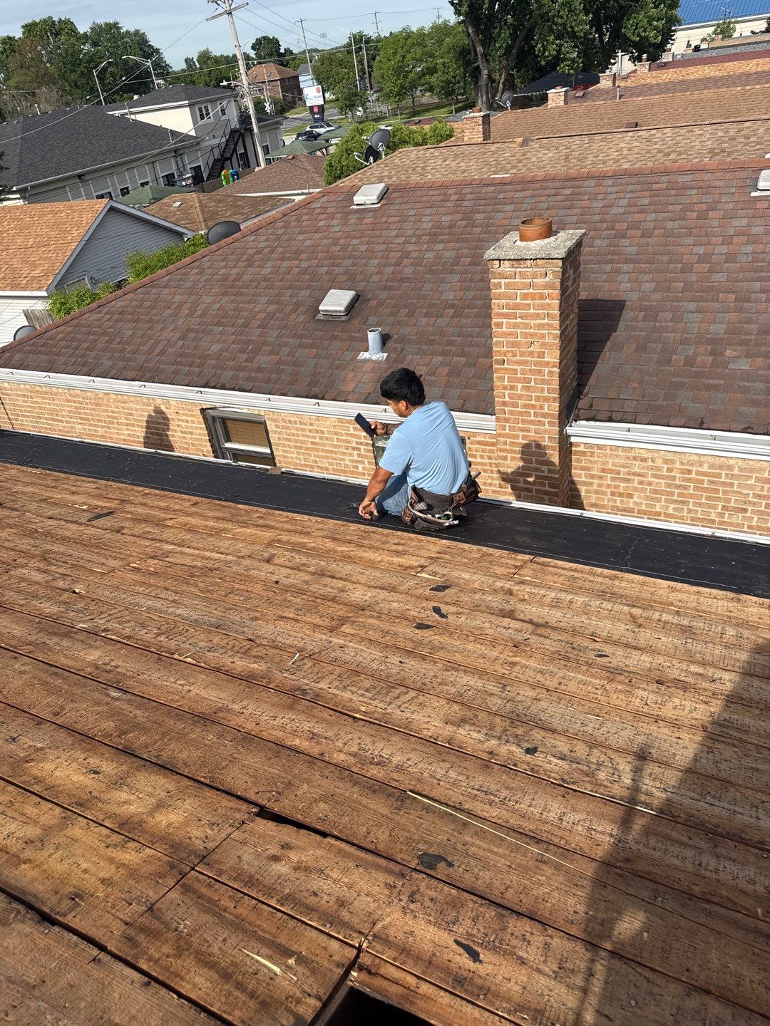 Roof replacement by wind damage by Just Brilliant Restoration JBR