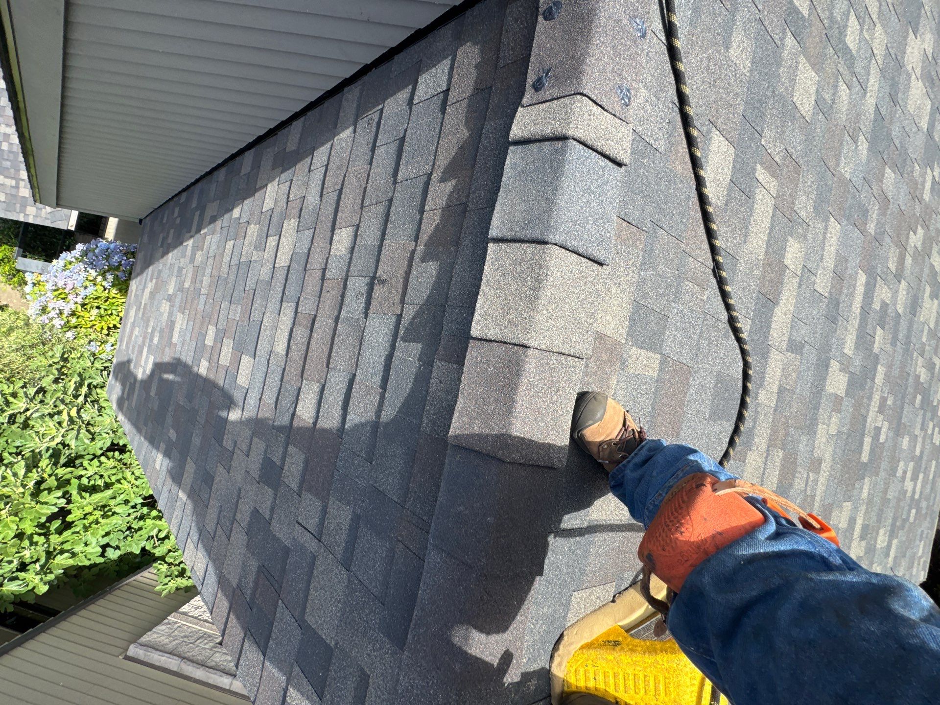 Complete Architectural Shingle Reroof and OSB Decking Repair in Eugene by BEST Roofing & Waterproofing