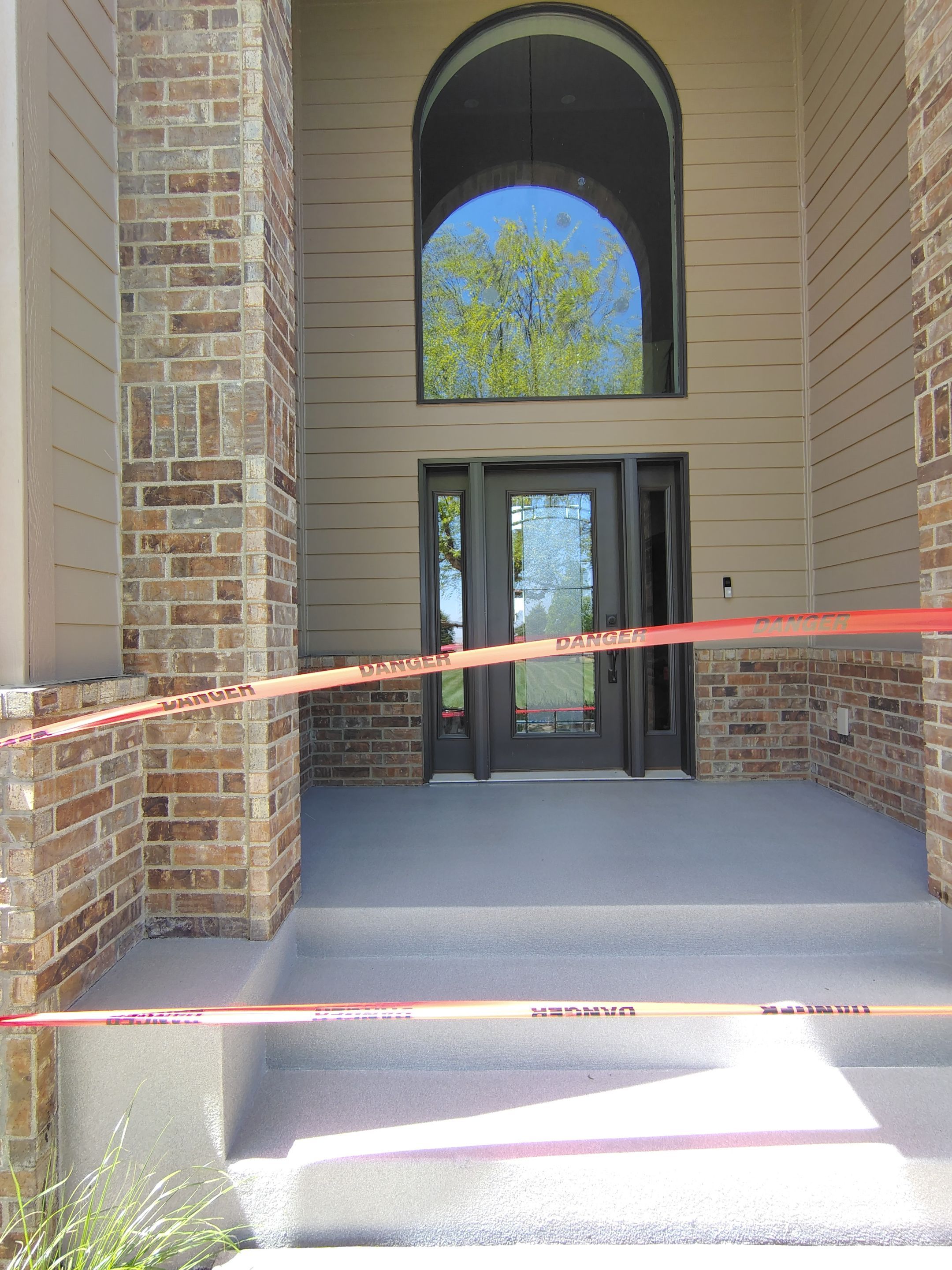 Front Porch Concrete Coating and Restoration in Harrisburg by Select Painting, Coatings & Garage Cabinets