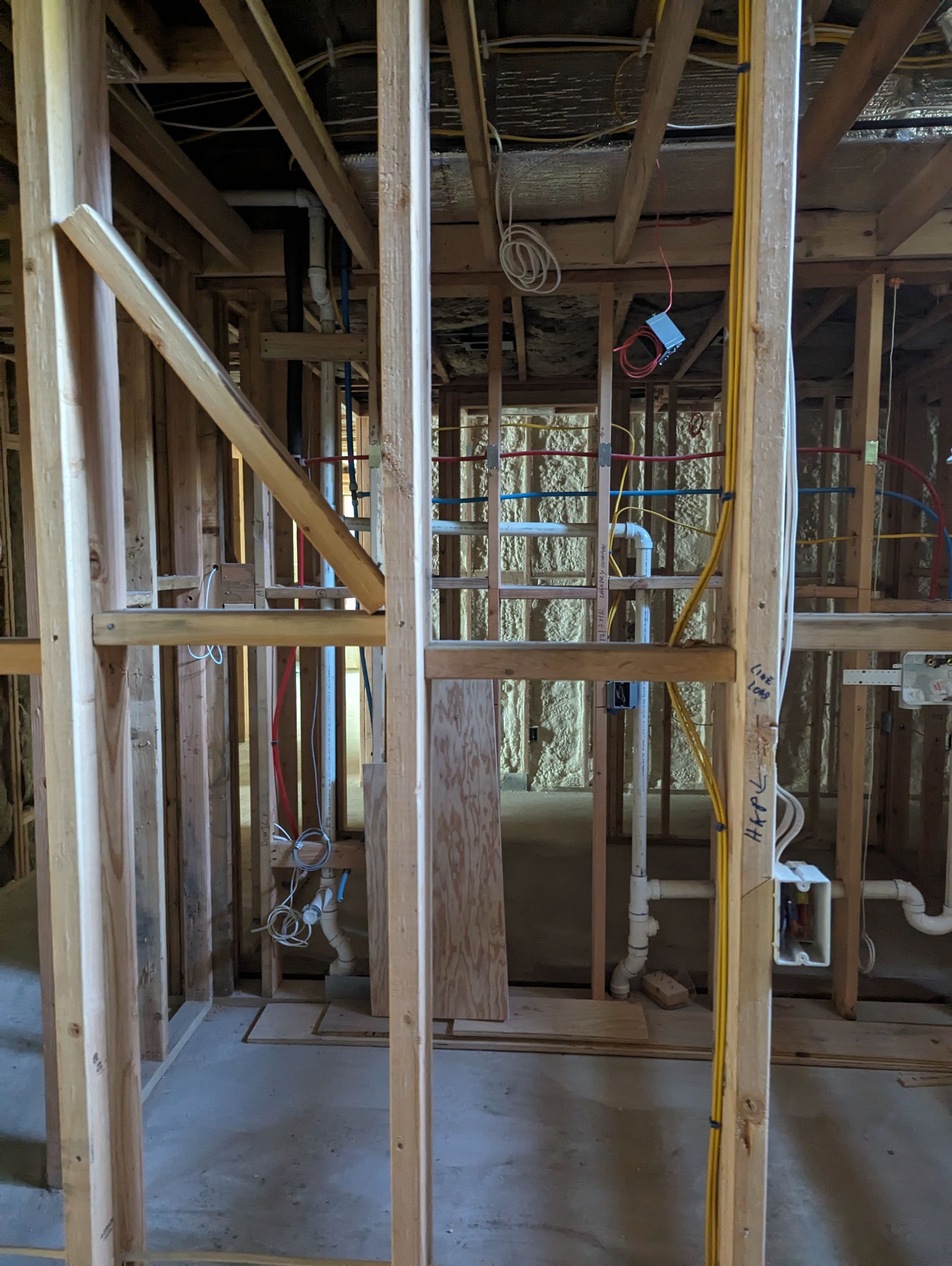 New Home Construction using open cell spray foam by NYS Foam & Energy