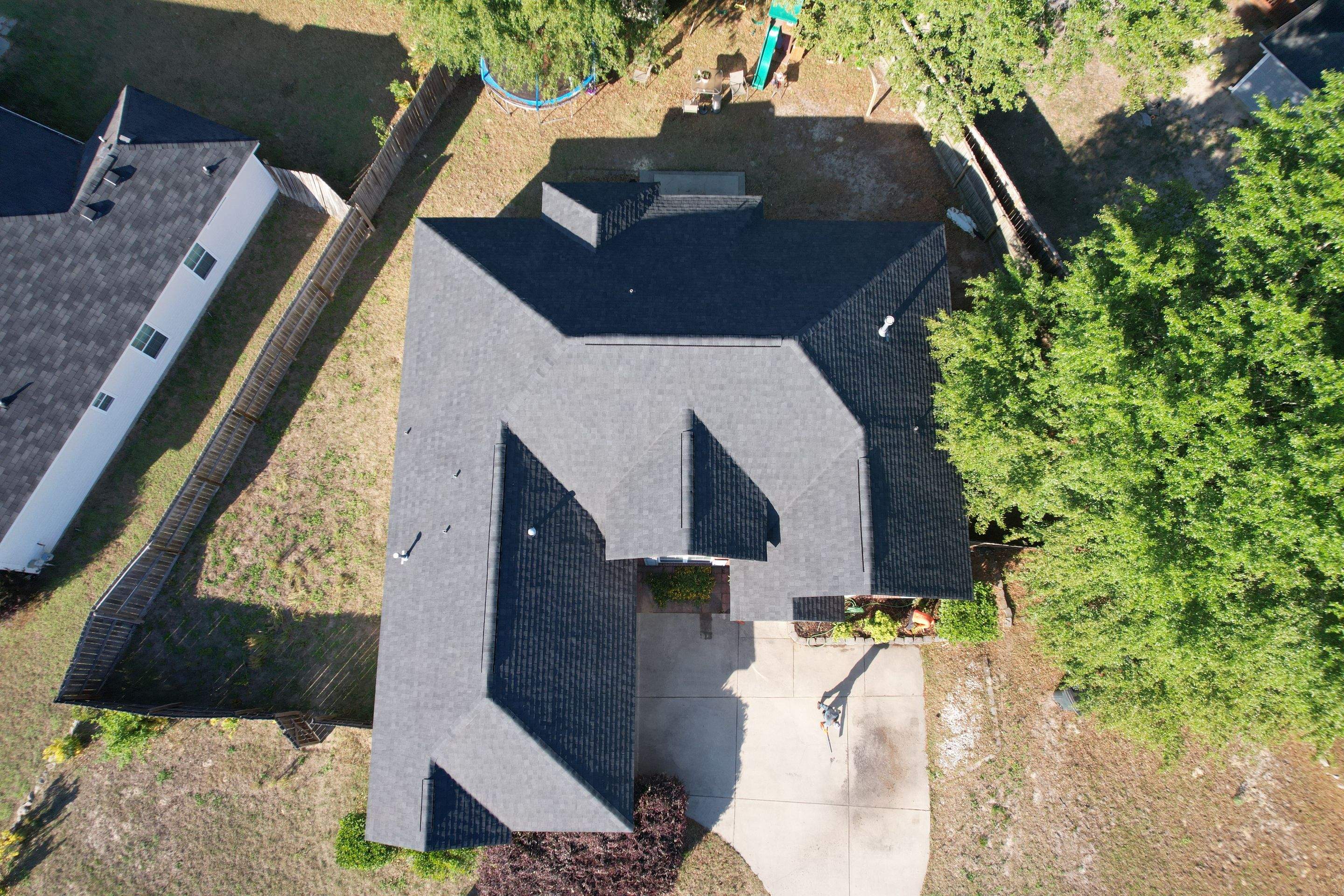 Roof Replacement- Atlas Black Shadow- Gutters & Guards- North Augusta by South Point Roofing