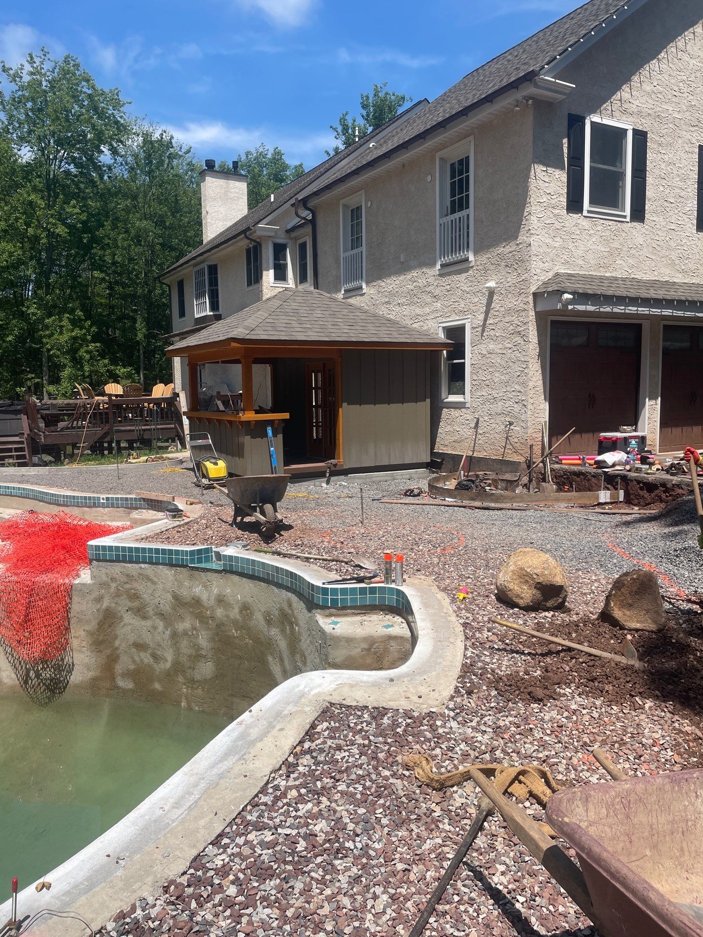 stamped concrete pool deck  by Architectural Concrete Design