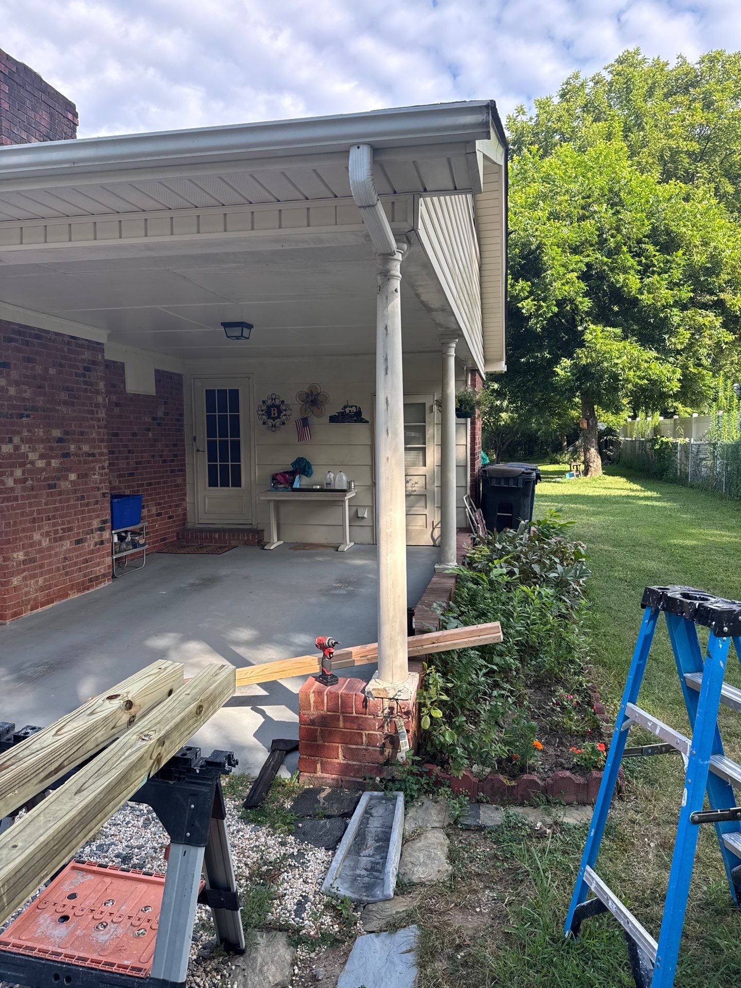 From Old to New: Carport Column Transformation by A Step Above Handy LLC