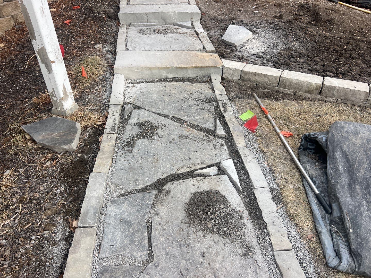 Updated Stone Stepper Path by New Horizon Landscapes