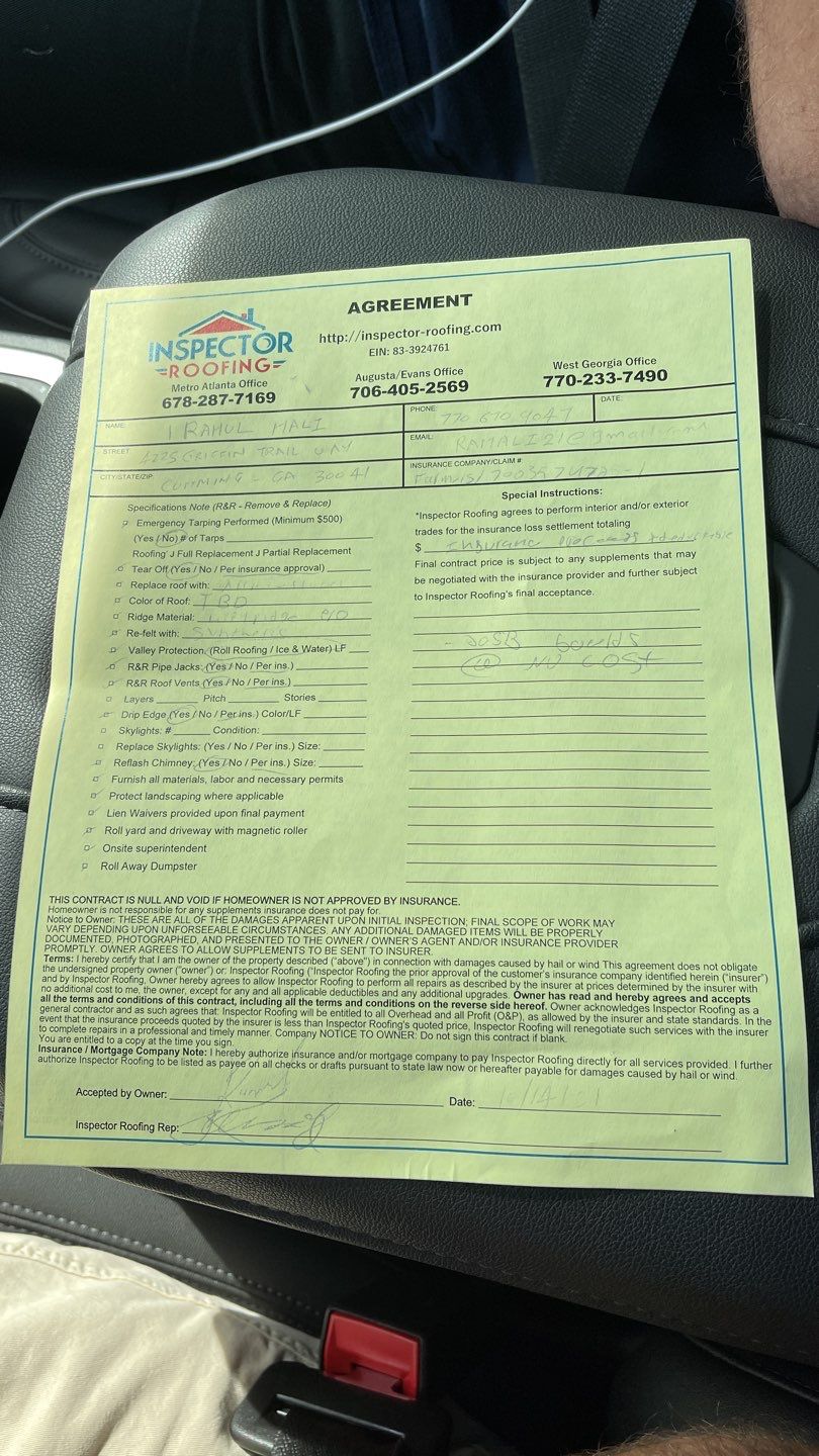 Residential Roofing Installation using Owens Corning by Inspector Roofing and Restoration