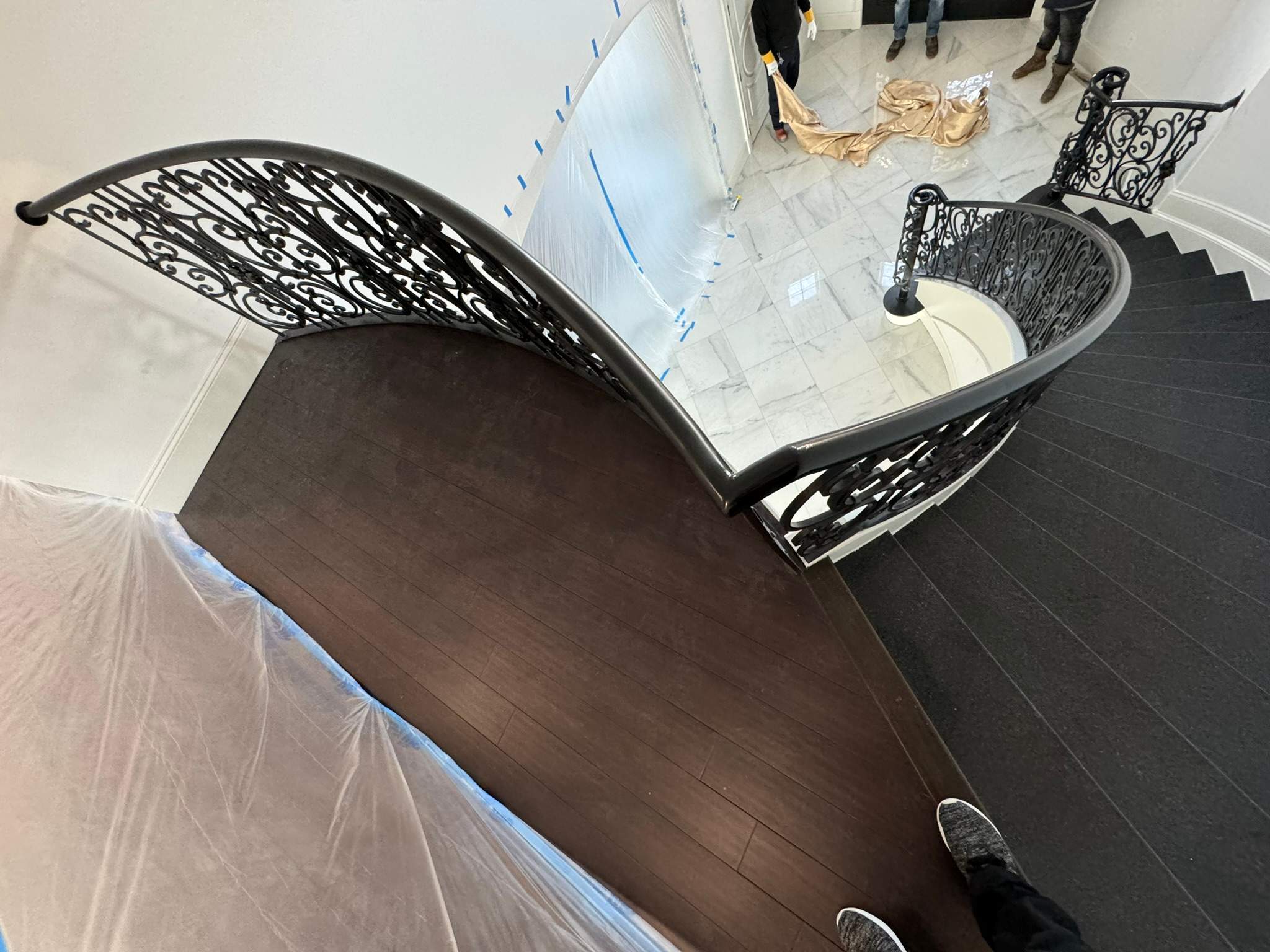 Ornamental Interior Curved Railings – Custom Rossi Series Design – Winchester, VA by Capitol Iron Works