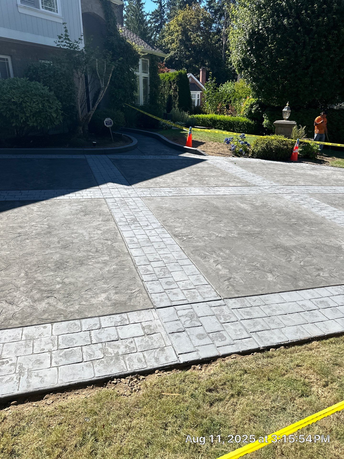 Multi-color Stamped & Sealed Concrete Driveway Renovation | Mukilteo by Jireh Asphalt & Concrete Inc
