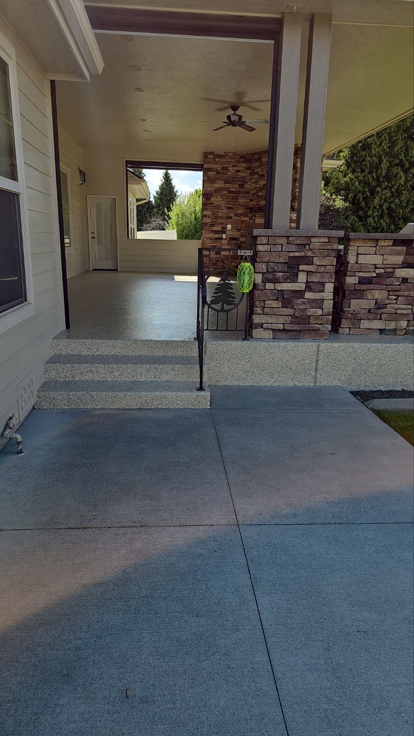 Patio Transformation using Driftwood by Croc Coatings, LLC