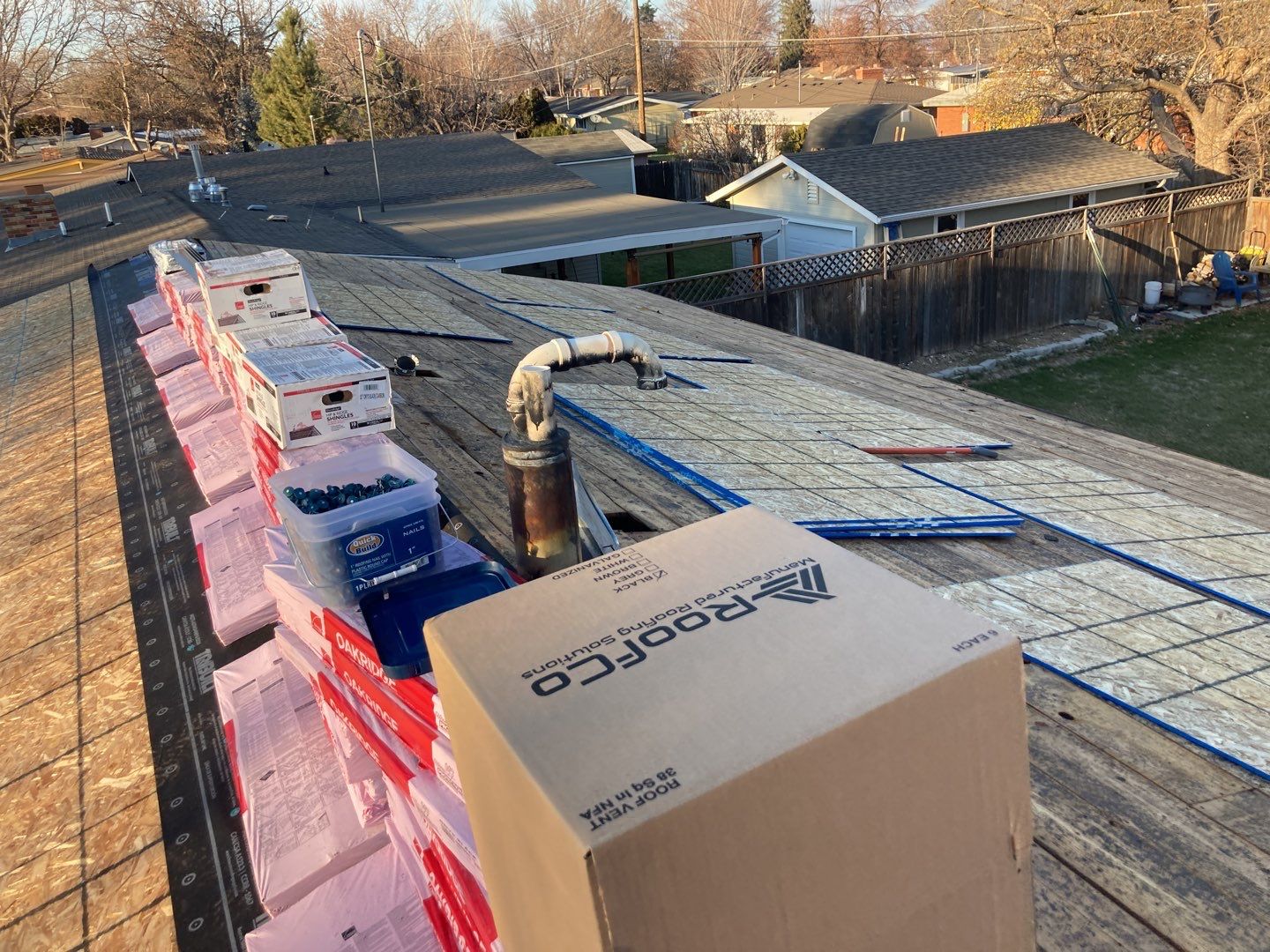 Meridian Single Level Residential Roofing Installation by ID Roofing LLC