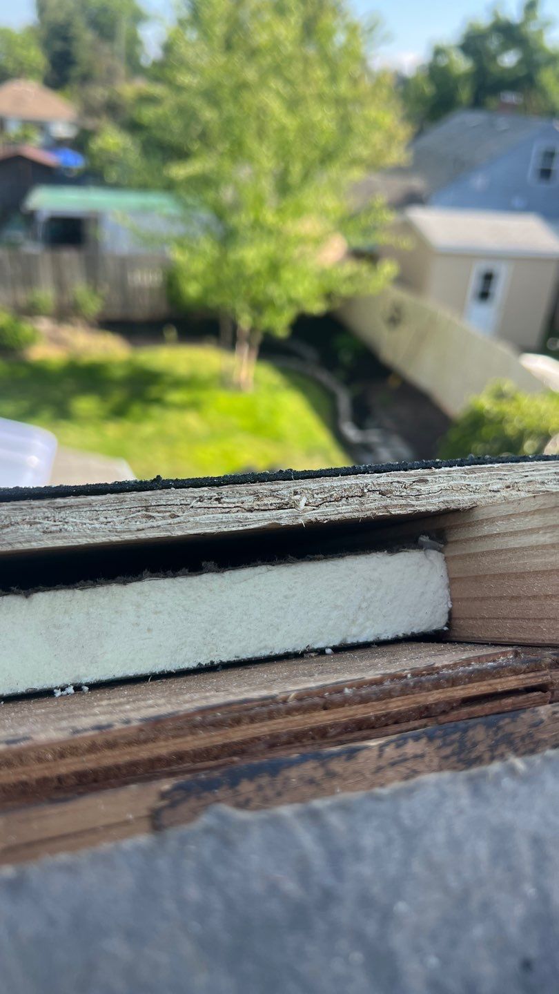 Residential Roof Installation with Added Insulation Barrier  using Malarkey Vista AR Shingles (Color: Storm Grey) by Orezona Building & Roofing Company, Inc.