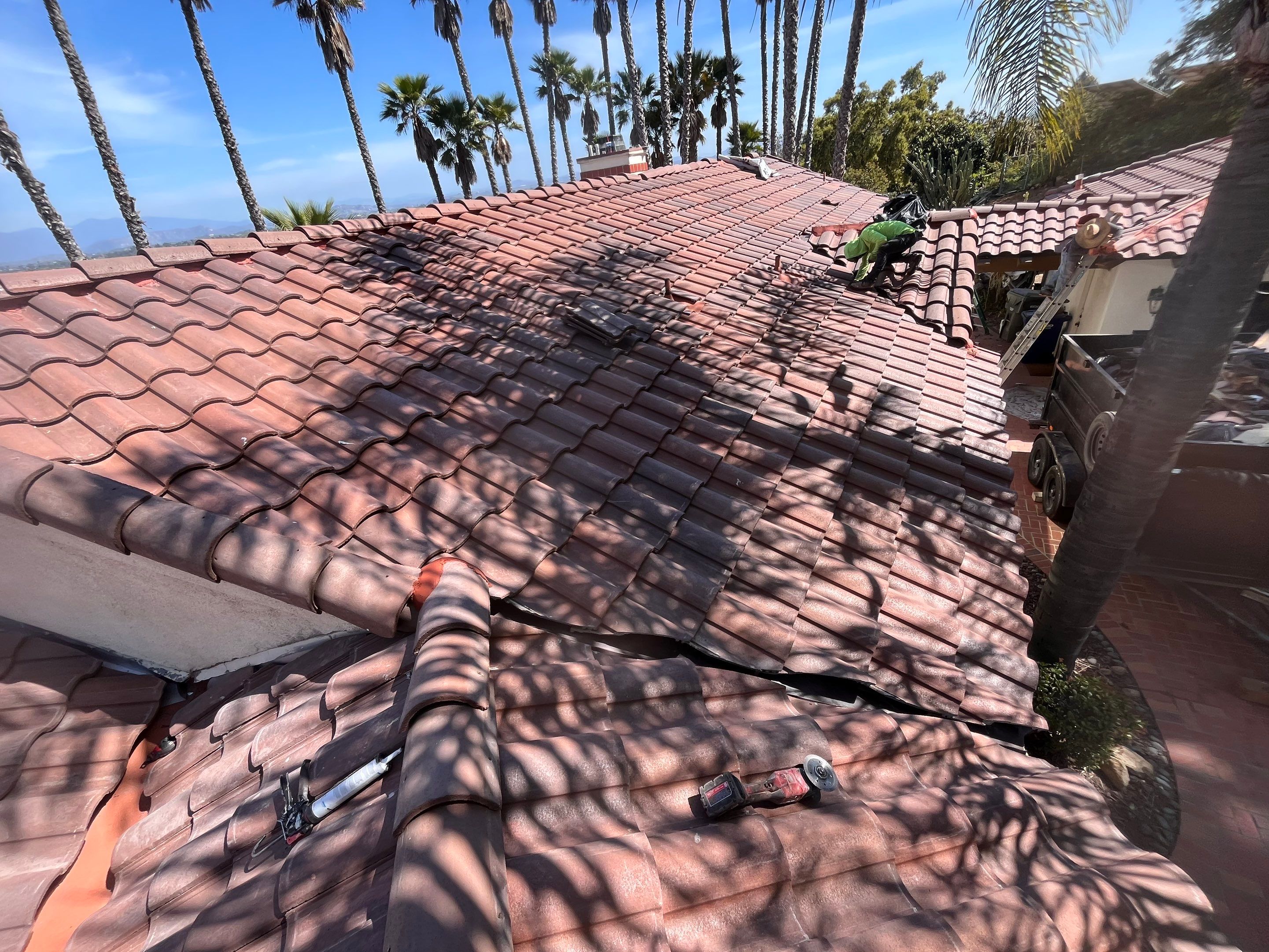 Eagle Capistrano Tile Roof Replacement in Fallbrook, California by Reliable Roofing San Diego Inc.