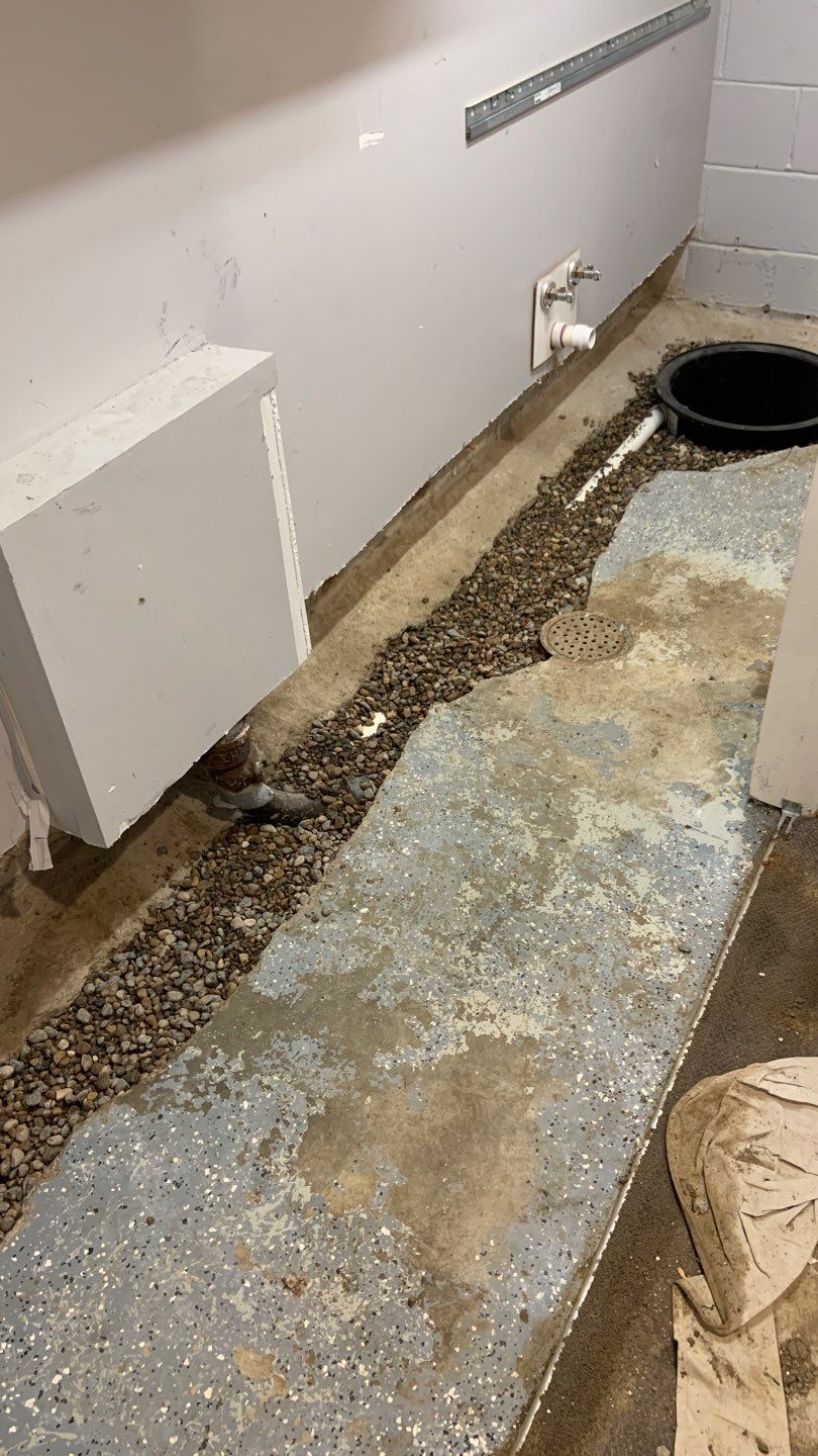 Interior Drain Tile in St. Louis Park by Waterproofing Northeast
