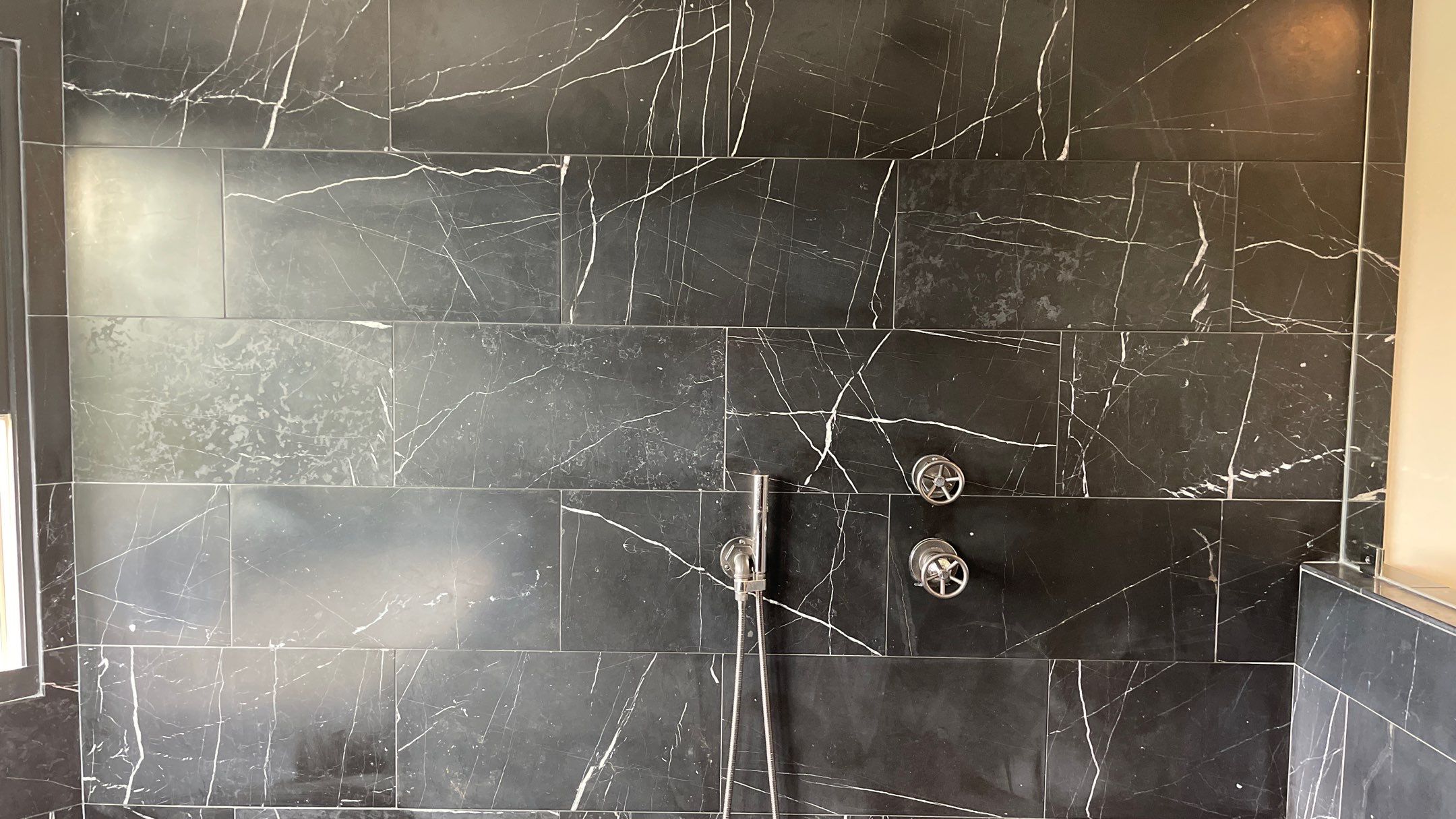 Marble shower restoration by The Beautiful Stone Company