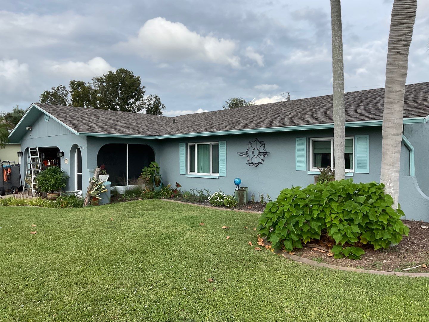 Soffit and Fascia Installation using White Vinyl Soffit in Cape Coral FL by Gutter Professors