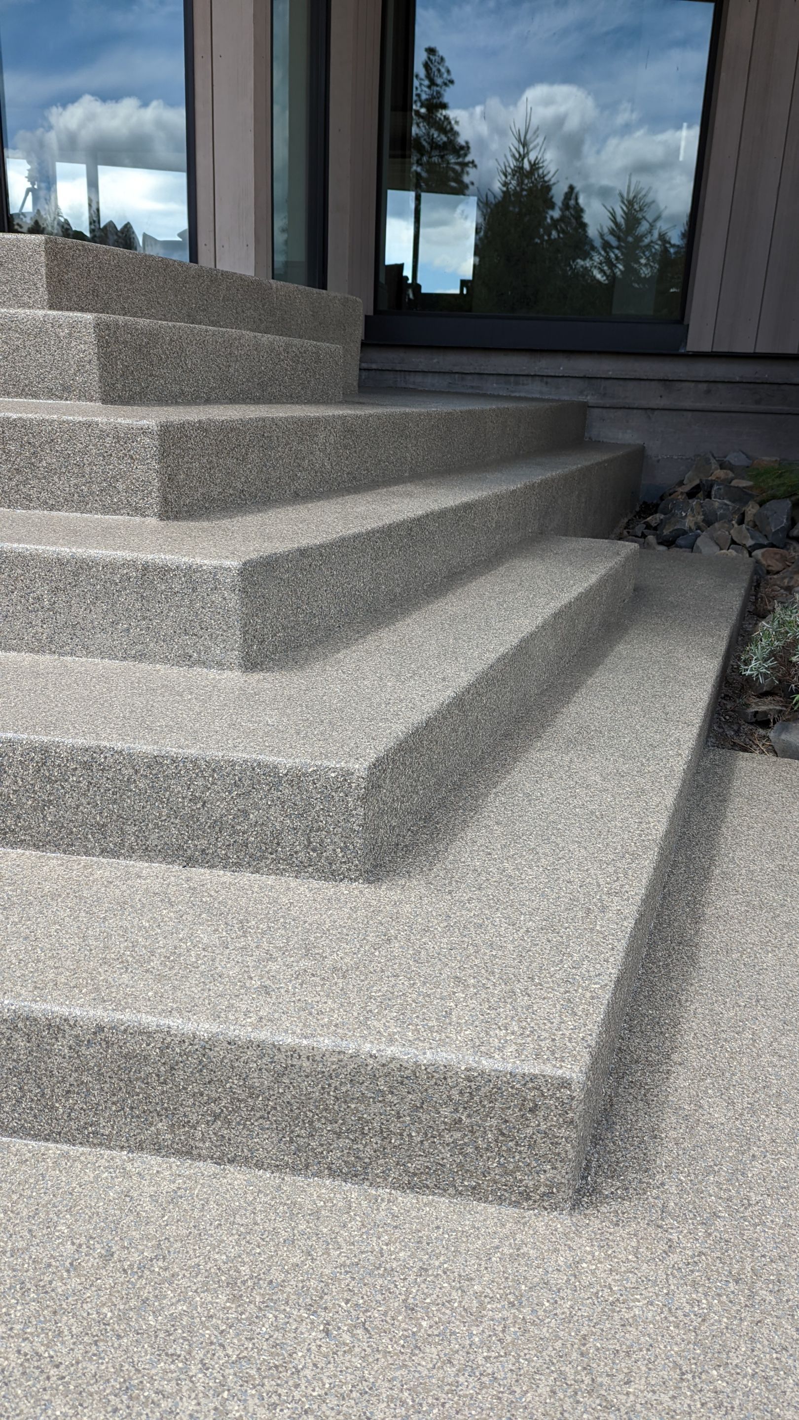 Entryway Transformation using Trail Mix 1/8" Chip by Croc Coatings, LLC
