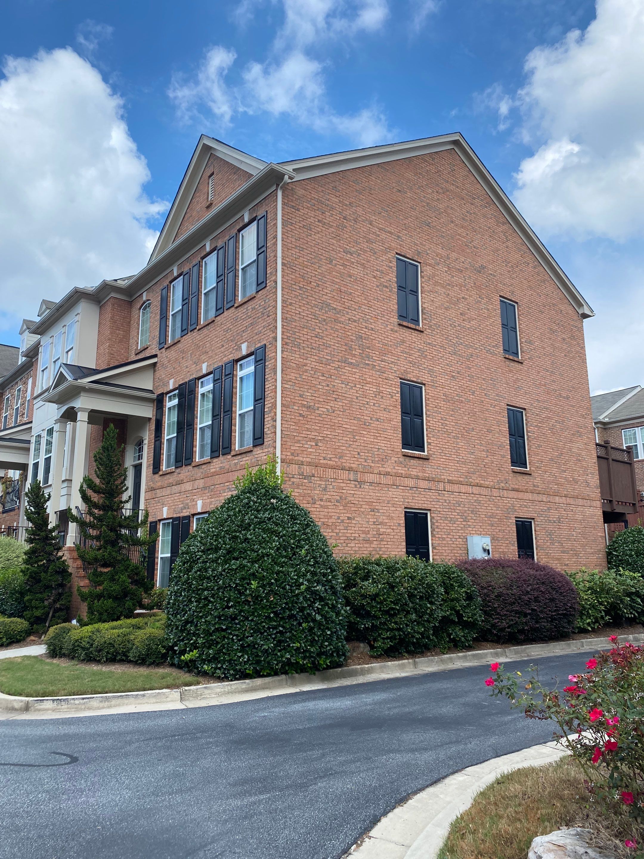Exterior Trim and Shutter Painting for Atlanta Brick Townhomes by Swift Home Renovations