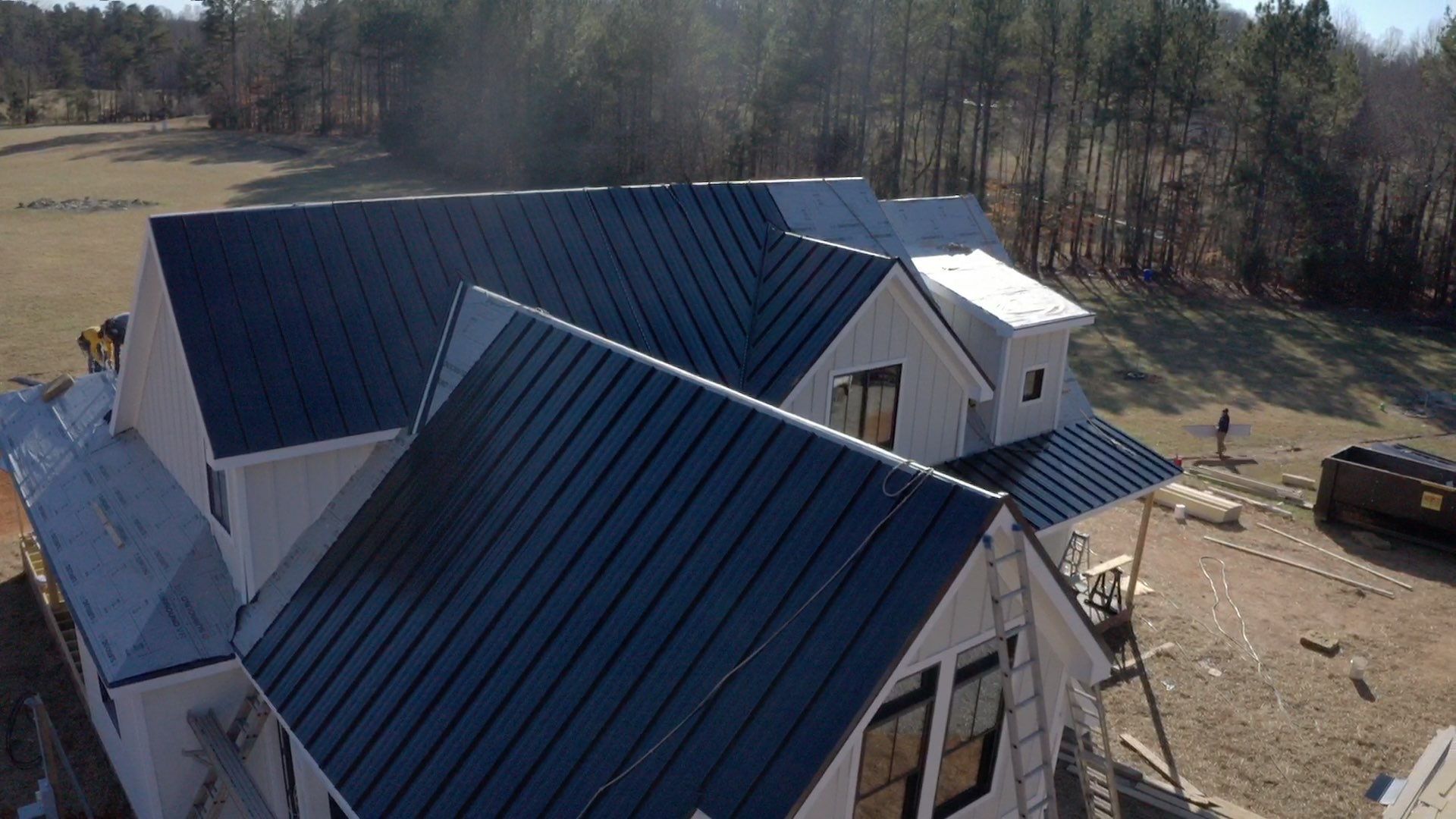 Custom Home Metal Roof Installation by Just In Time Roofing and Restoration