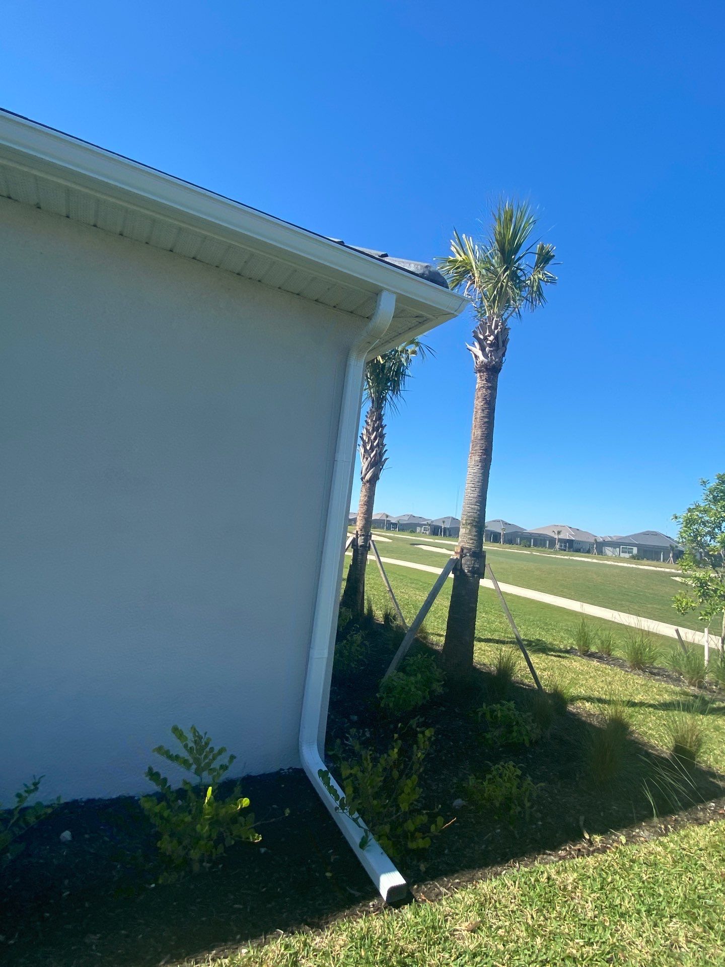 3x4 Elbow Gutter Installation in Punta Gorda FL by Gutter Professors