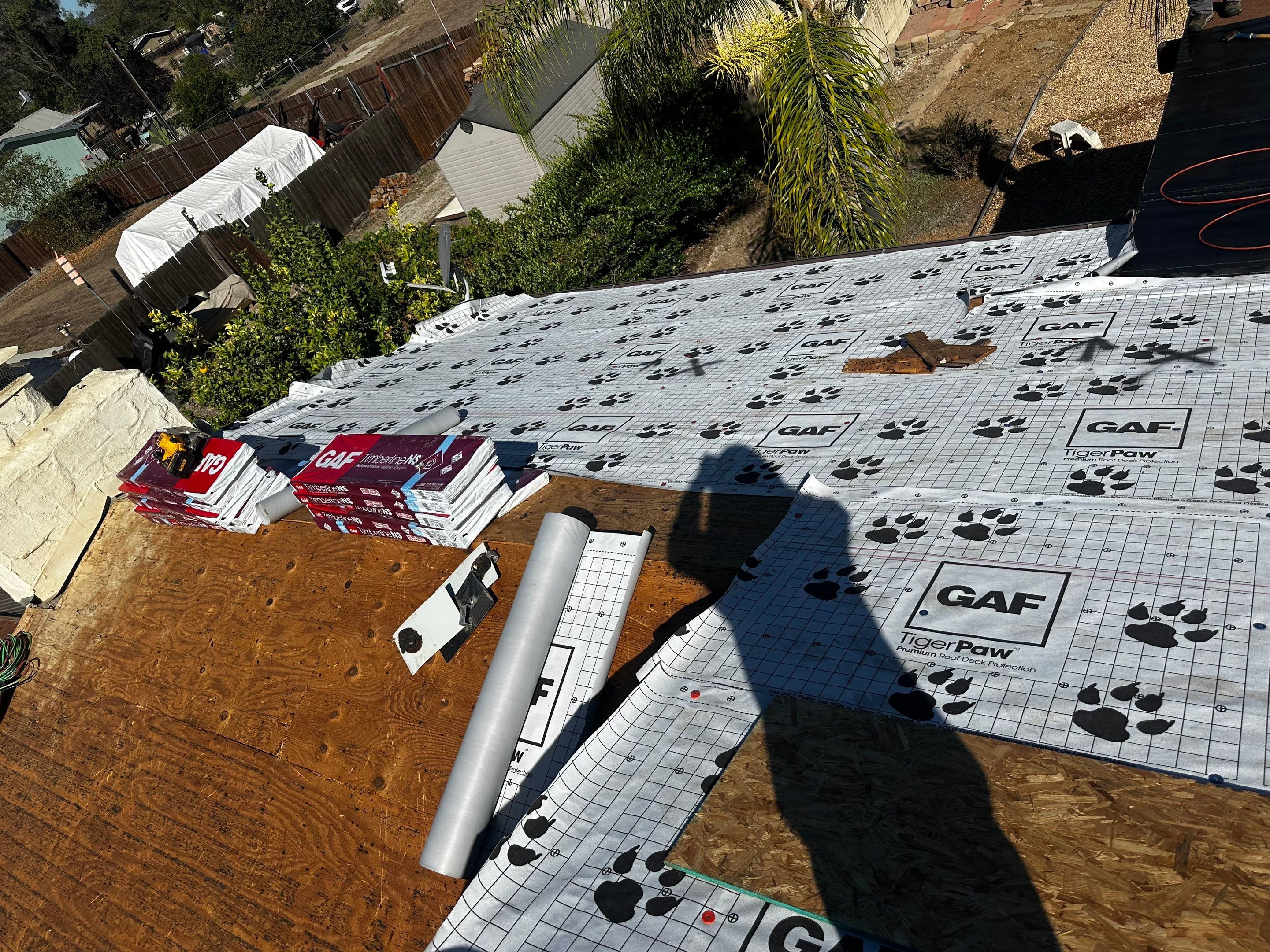 GAF Timberline Asphalt Shingle Roof Replacement in Ramona by Reliable Roofing San Diego Inc.