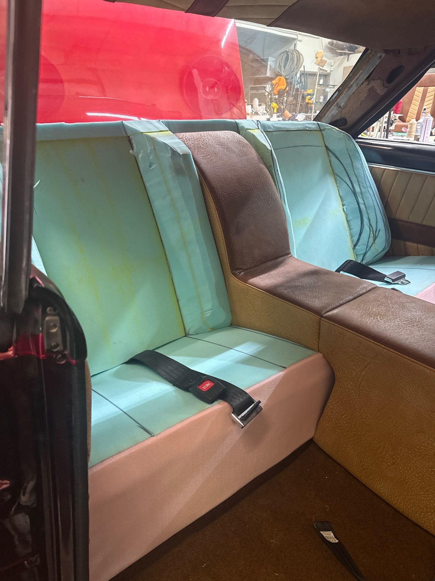 1963 Nova SS Custom Leather Interior  by Rocky Mountain Upholstery Co