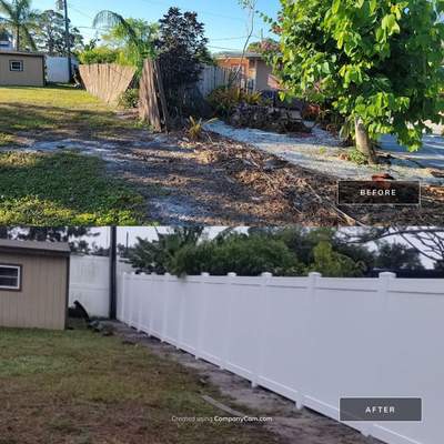 Vinyl Fence Installation using Vinyl Privacy Fence 
