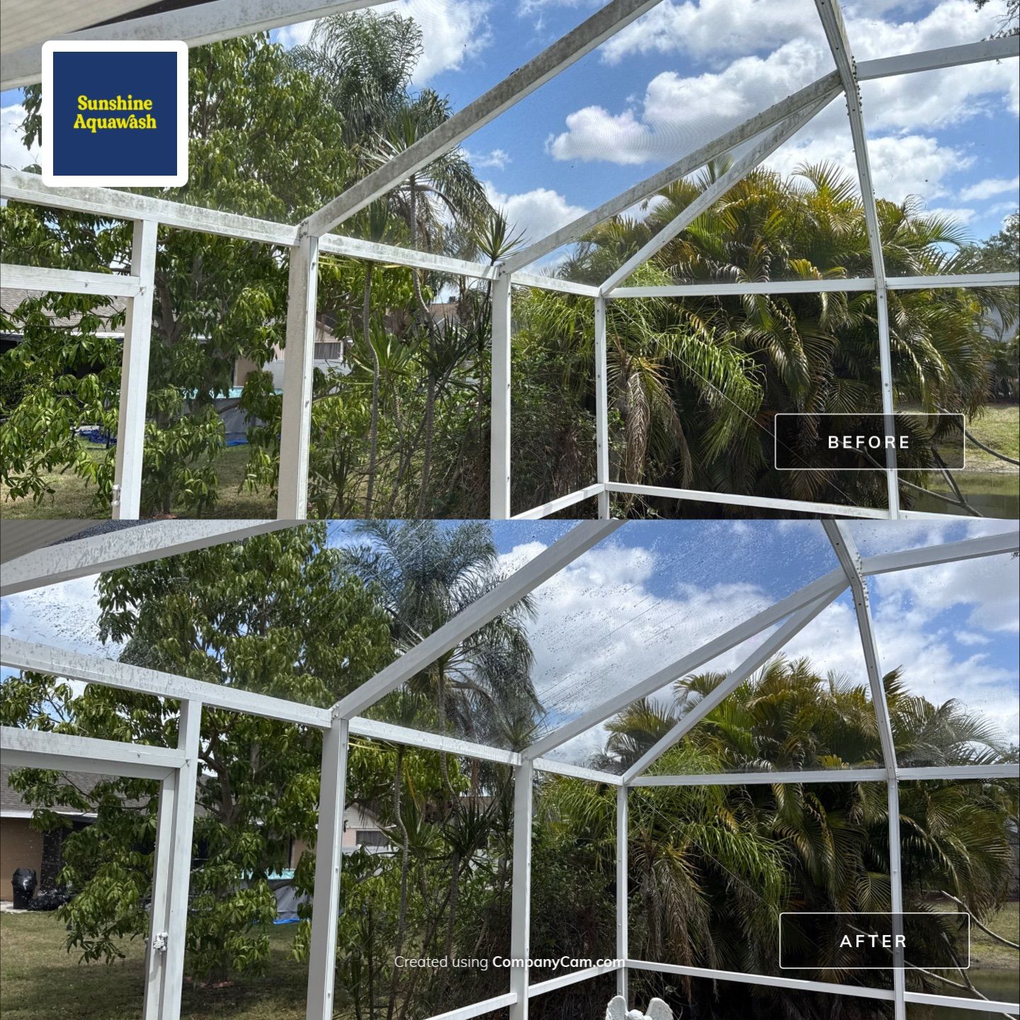 Pool Cage & Painted Pool Deck Cleaning in Sarasota, FL | Soft Wash by Sunshine AquaWash
