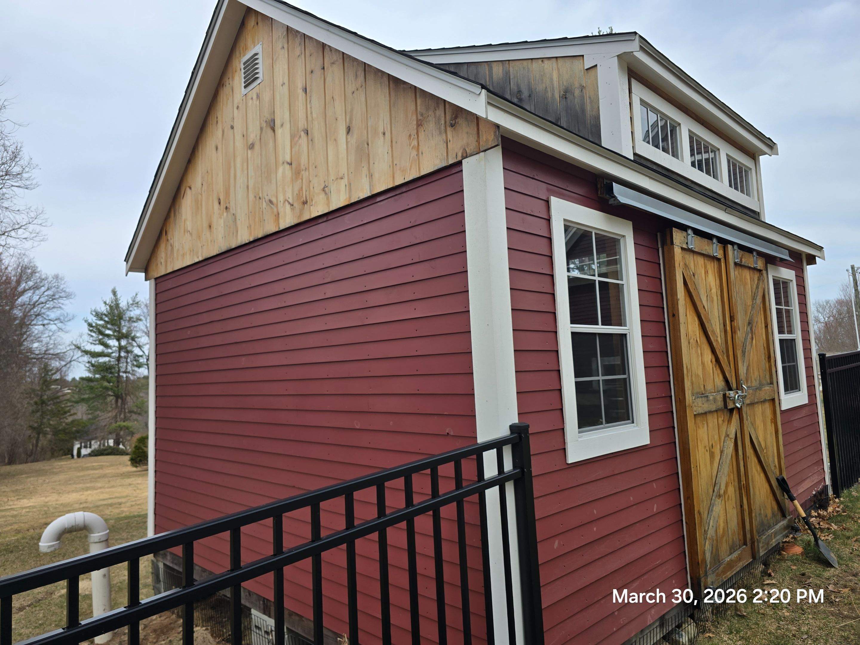 Full Exterior Painting for Bedford Farmhouse and Carriage House Garage by The Persnickety Painters