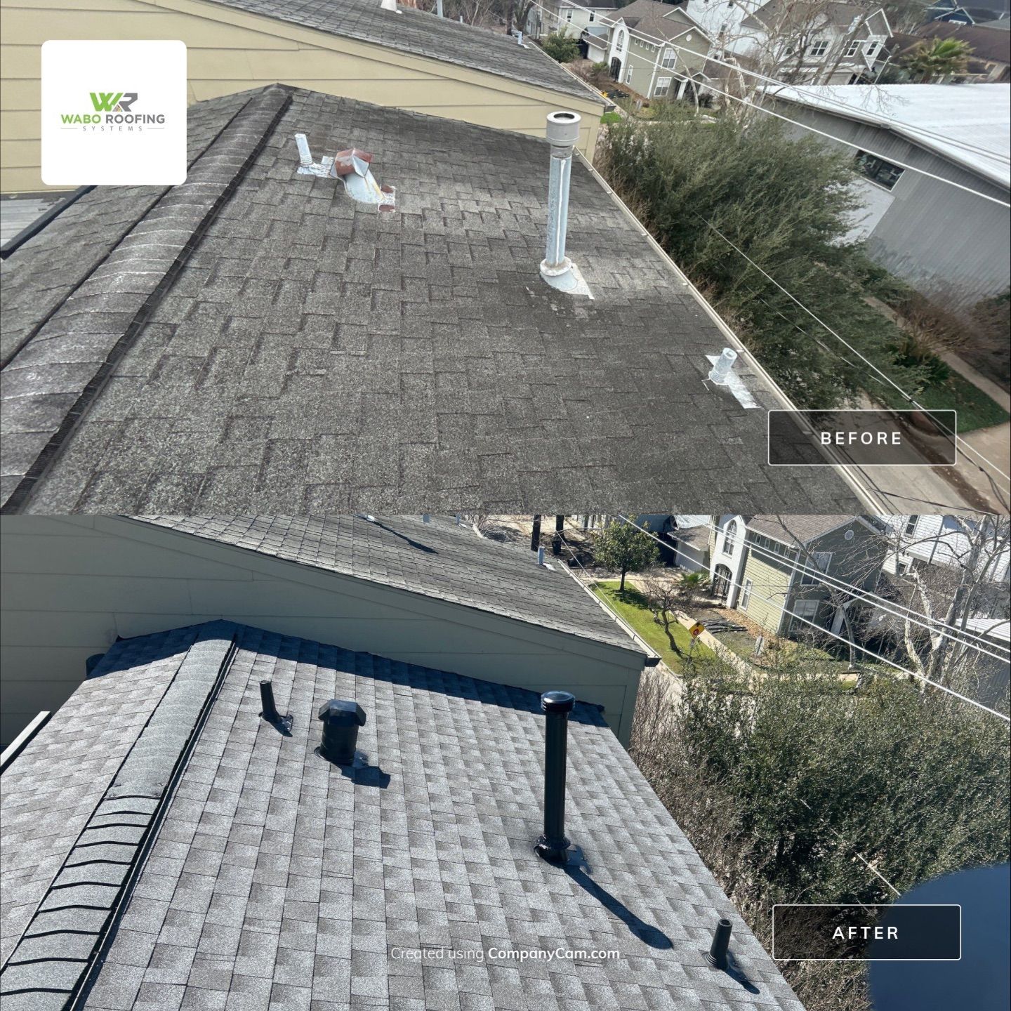 Residential Roofing Installation using GAF Timberline HDZ (Pewter Grey) by WABO Roofing Systems 